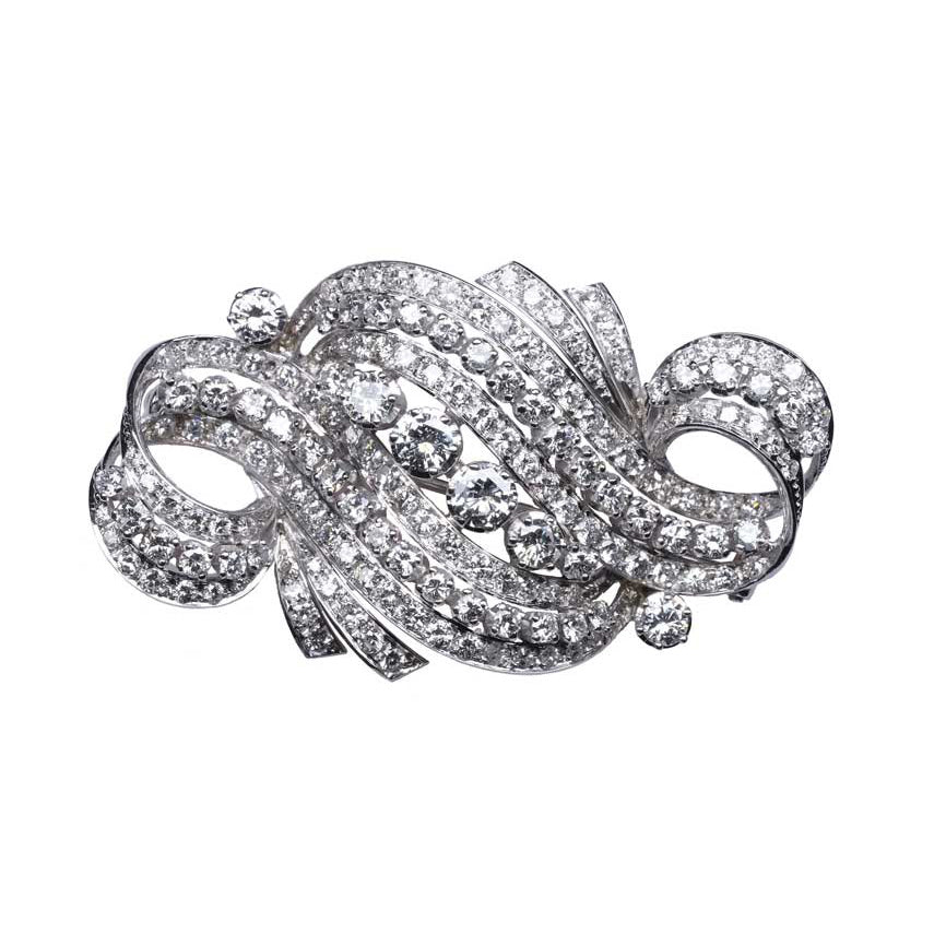 1950's Italian Diamond Brooch