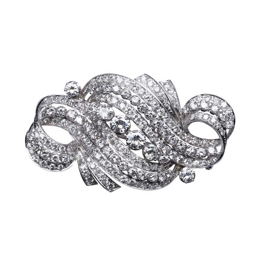1950's Italian Diamond Brooch