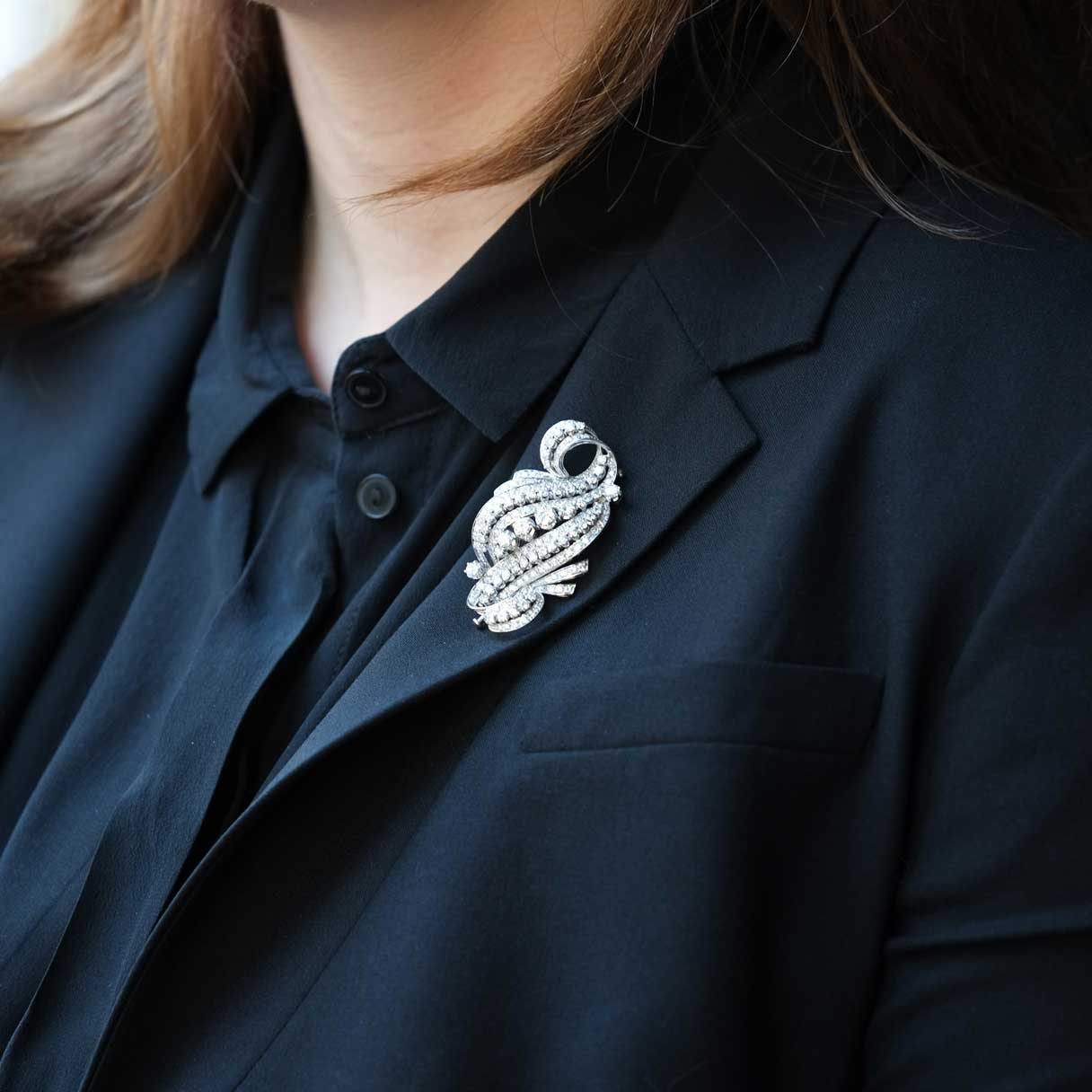 1950's Italian Diamond Brooch