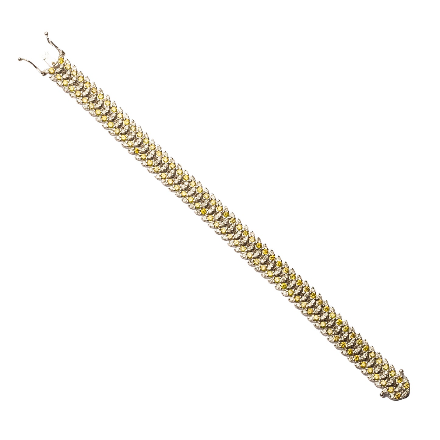 Vintage fancy yellow diamonds bracelet