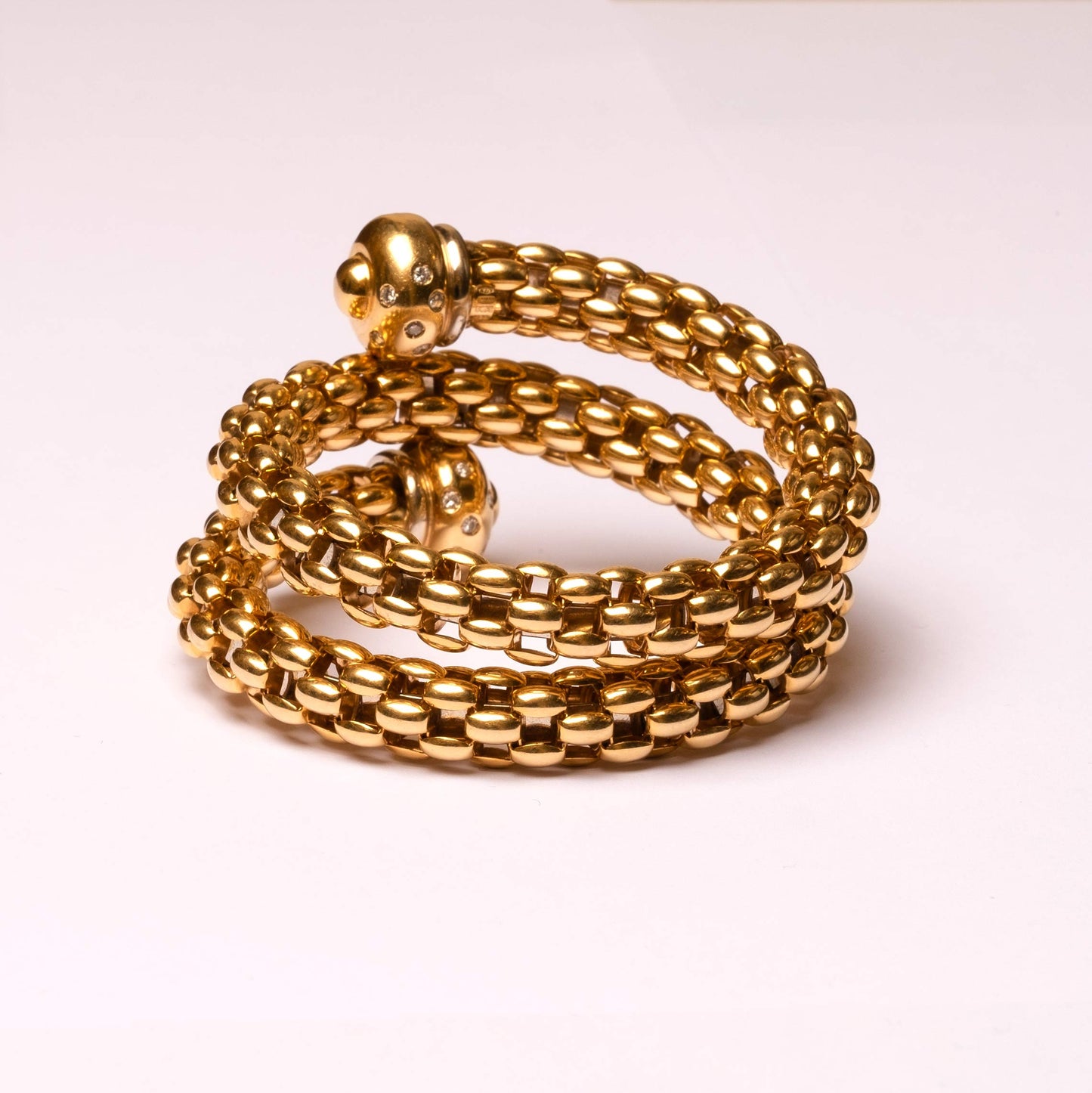 Gold and Diamonds Bracelet signed FOPE