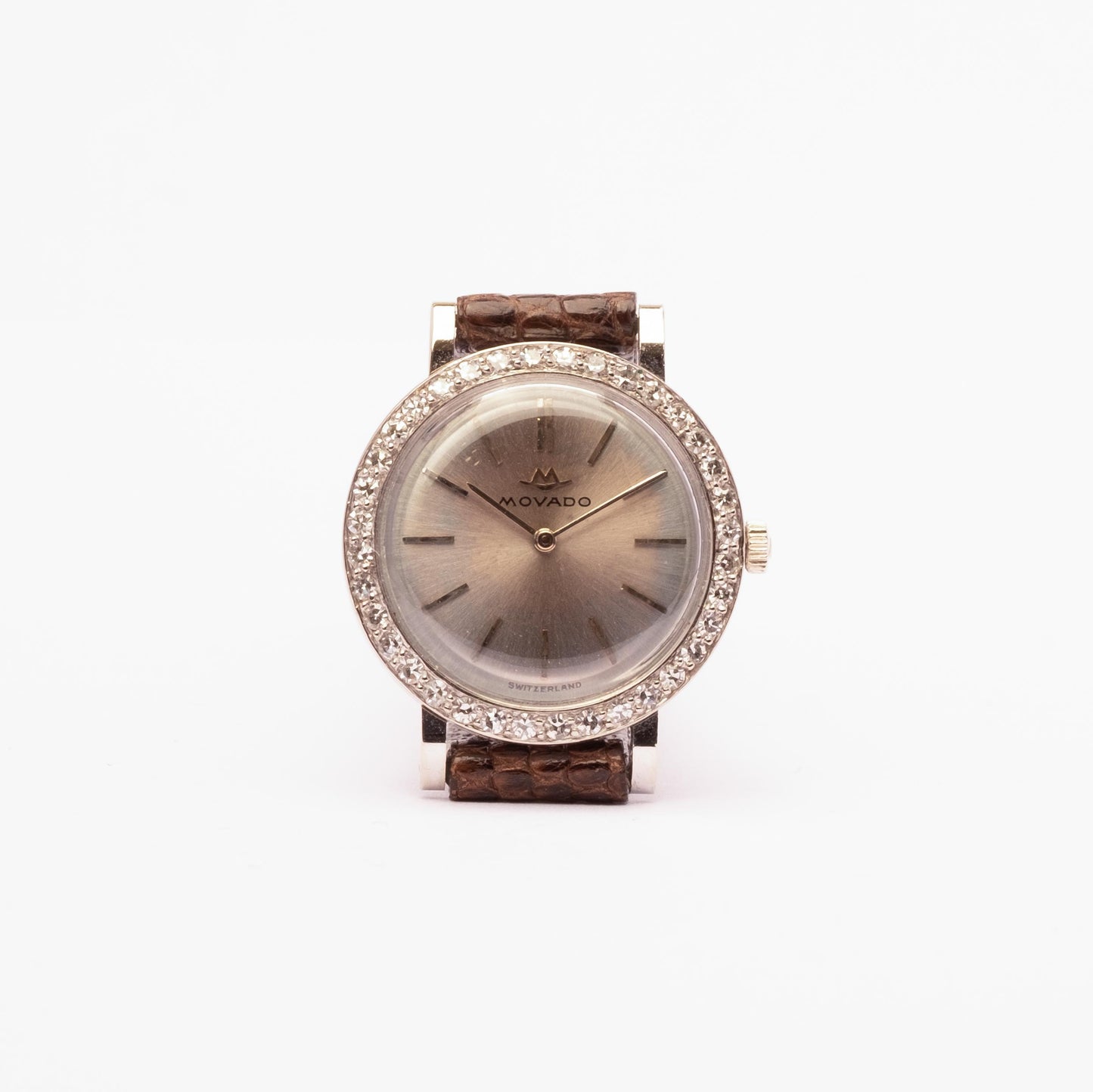 1950s Movado Ladies' Watch in 18ct White Gold and Diamonds