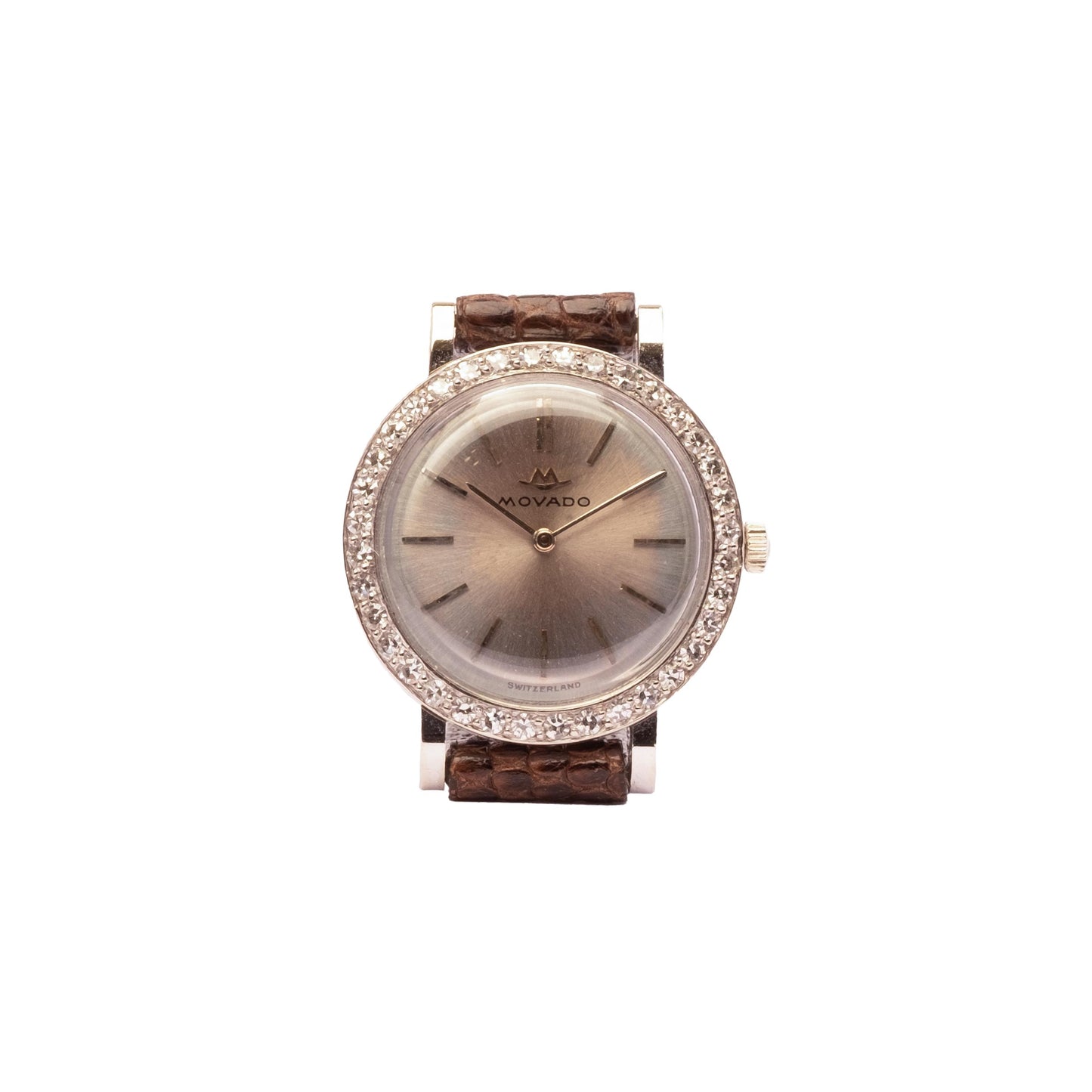 1950s Movado Ladies' Watch in 18ct White Gold and Diamonds