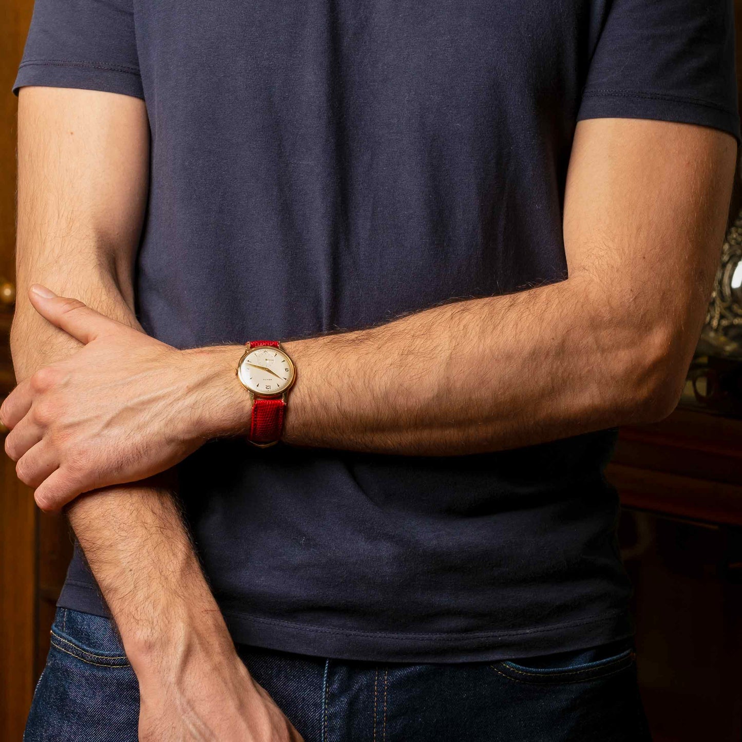 Zenith manual winding gold watch