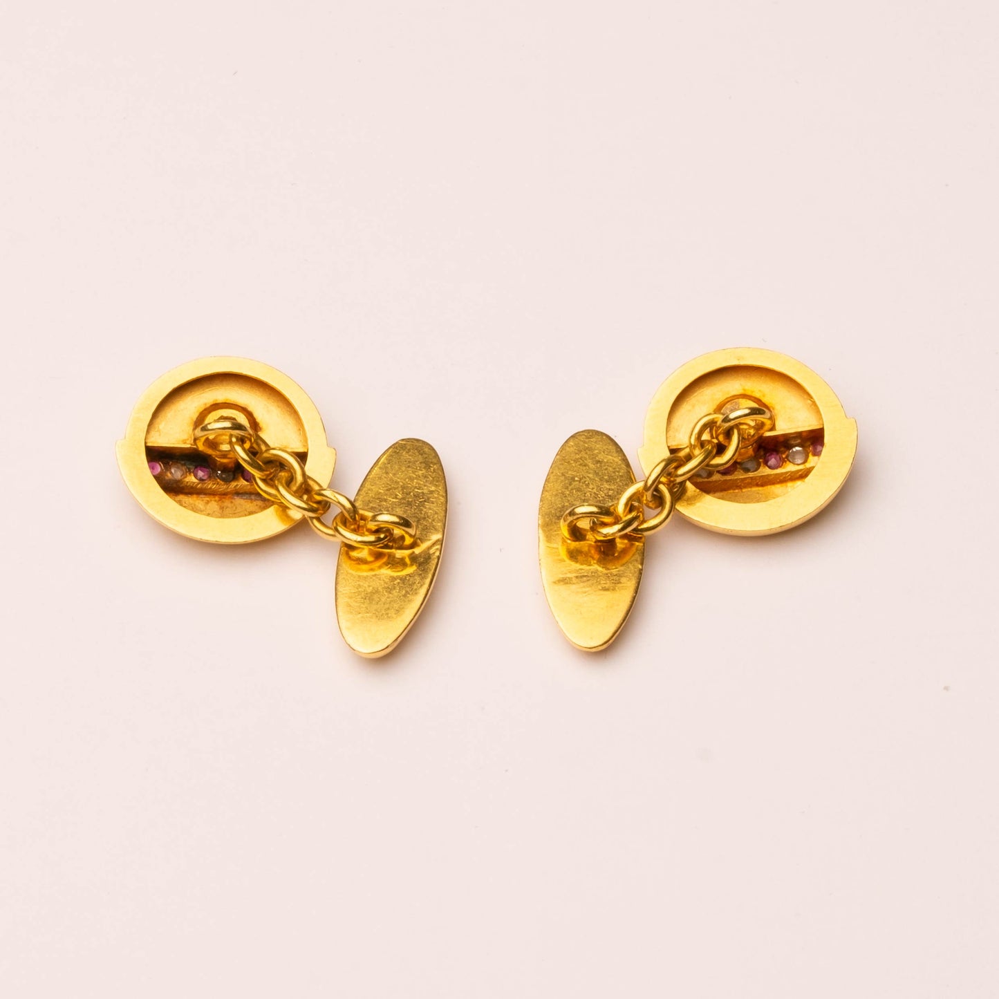 Antique Ruby & Diamond Cufflinks