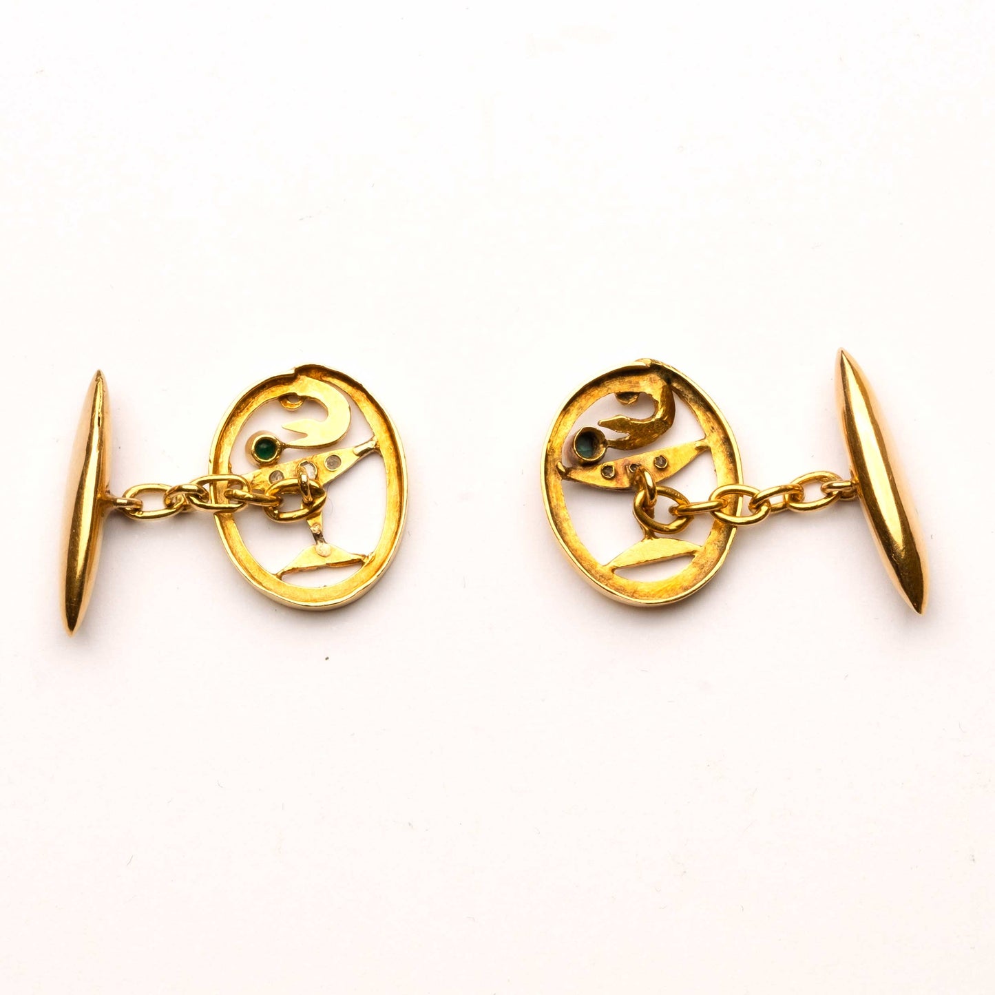 1930s Caduceus Symbol Cufflinks Pharmacist