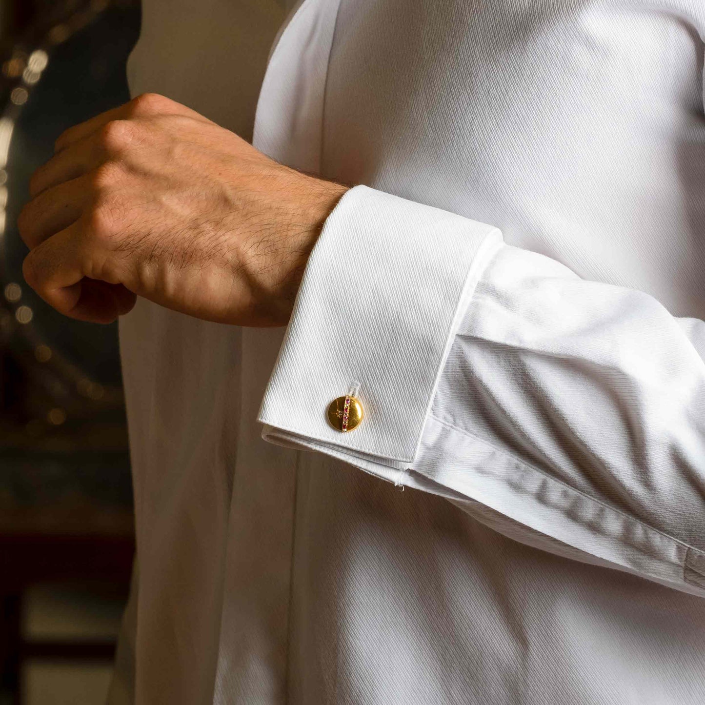 Antique Ruby & Diamond Cufflinks
