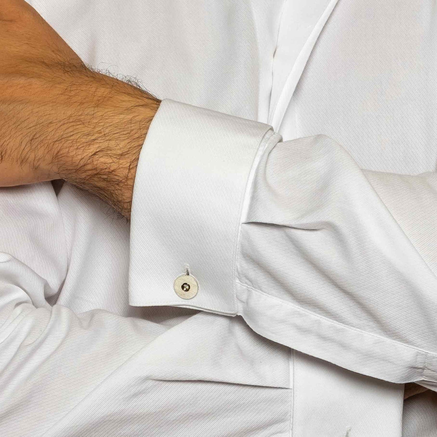 White Gold and Diamond Cufflinks