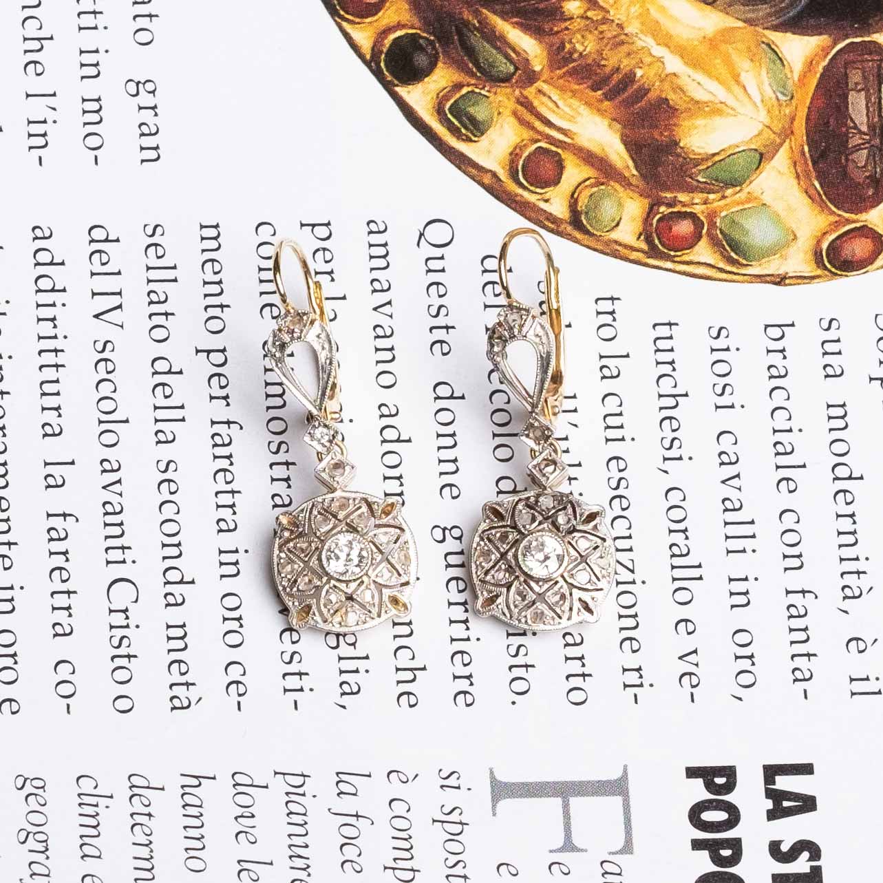 Art Deco diamond earrings