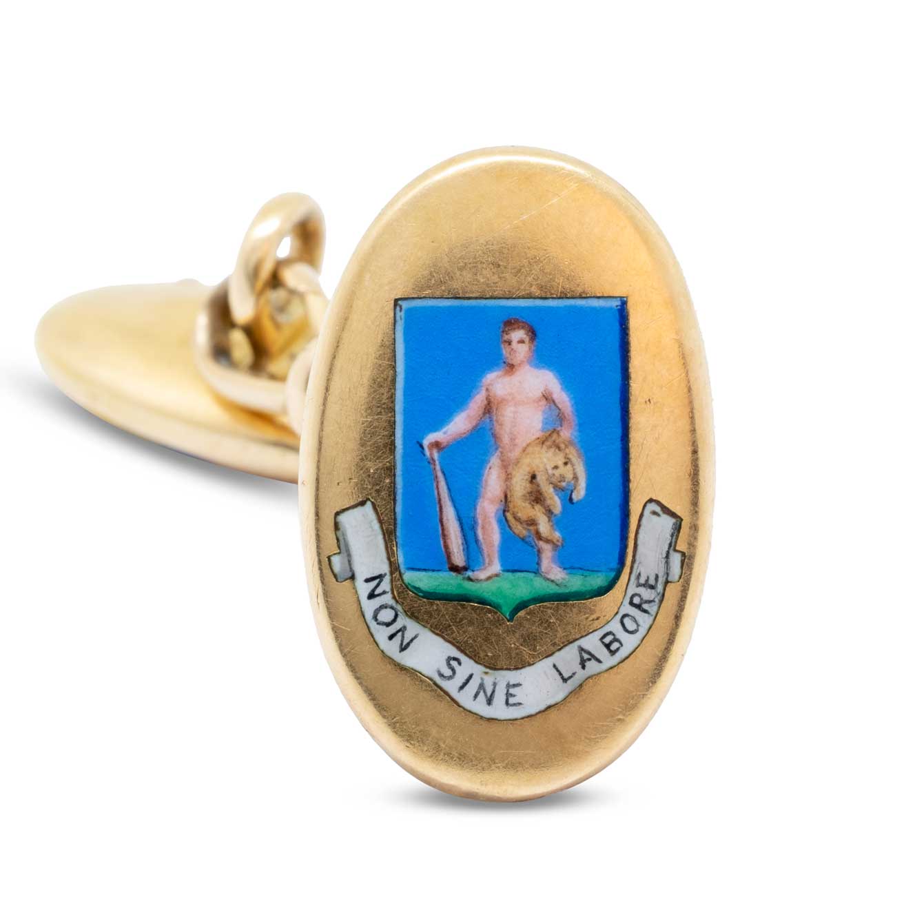 Hercules Cufflinks Non Sine Labore