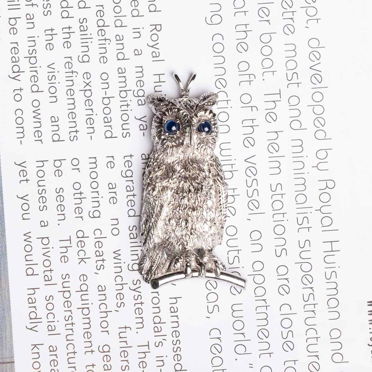 White Gold Owl Pendant