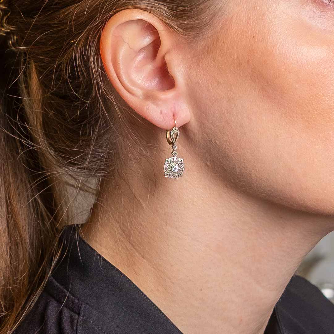 Art Deco diamond earrings