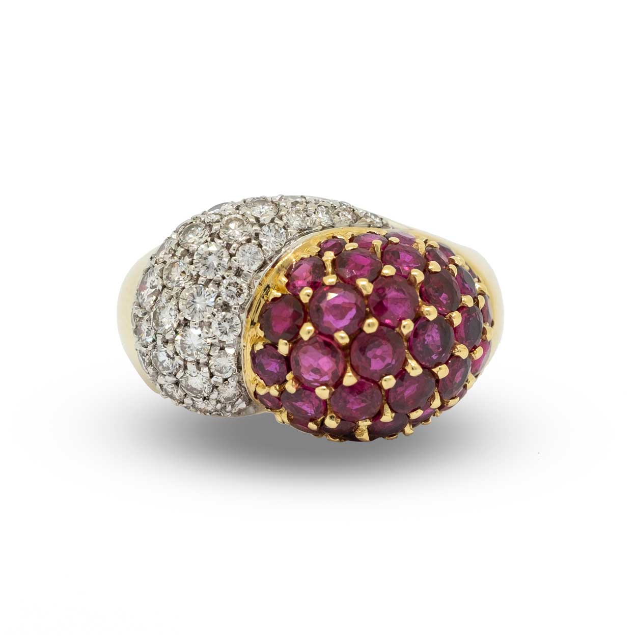 Ruby & Diamonds Cocktail Ring