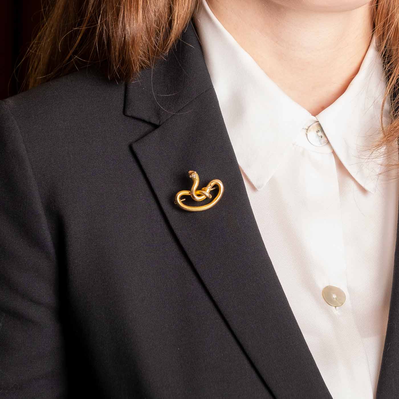 Antique snake brooch