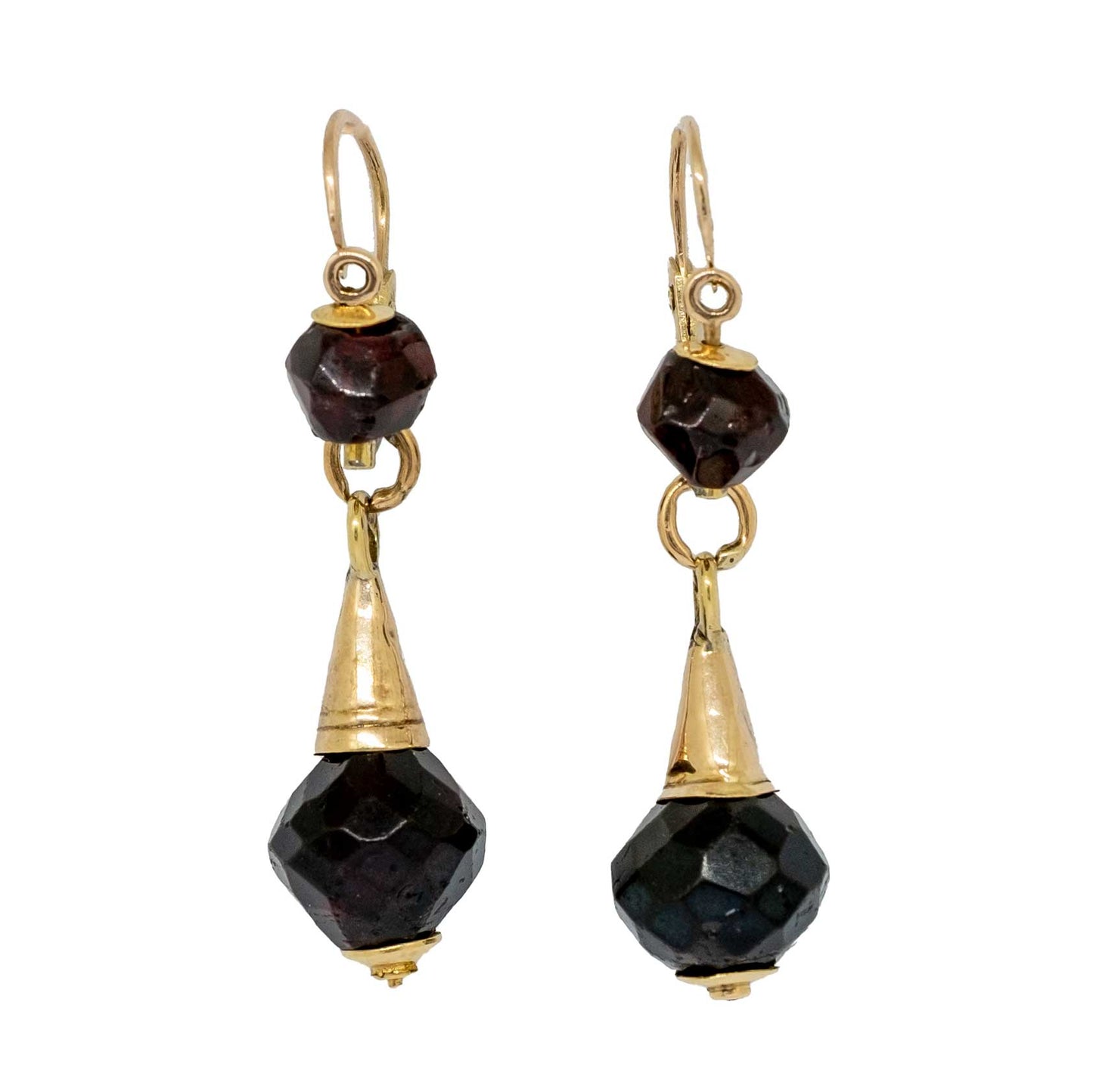 Antique Faceted Garnet Earrings