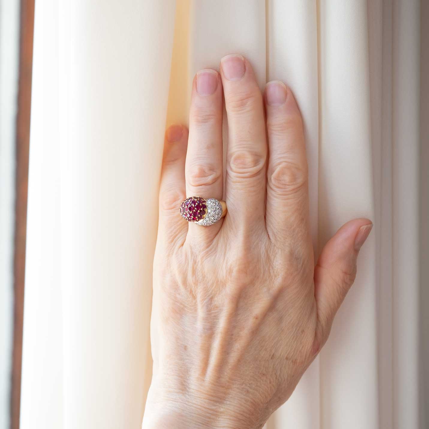 Ruby & Diamonds Cocktail Ring