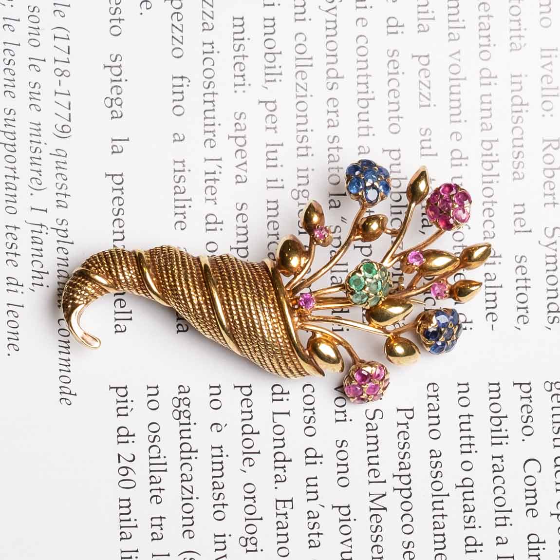 Cornucopia Brooch 1940s period