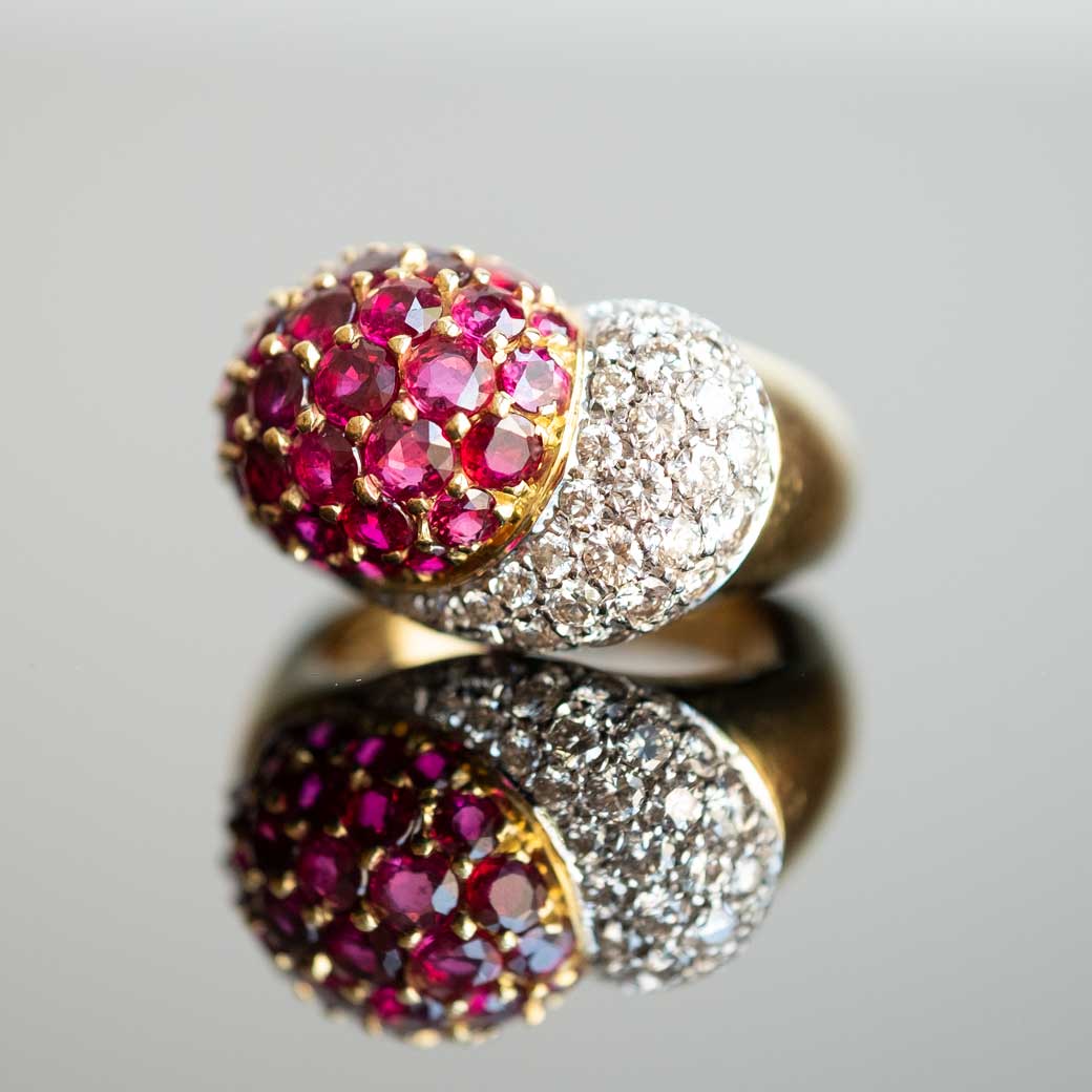 Ruby & Diamonds Cocktail Ring