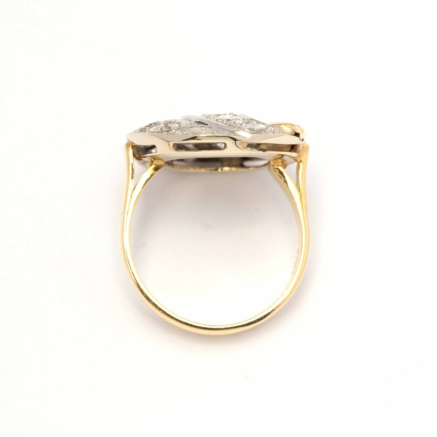 Sapphire and diamonds 1950s cocktail ring