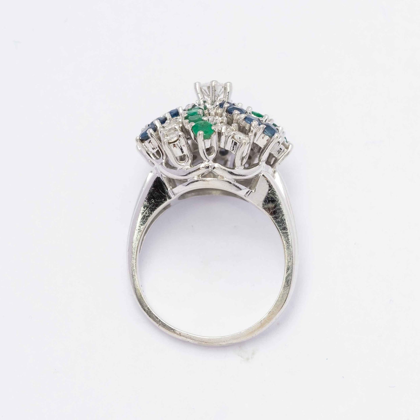Vintage dome shaped multicoloured ring