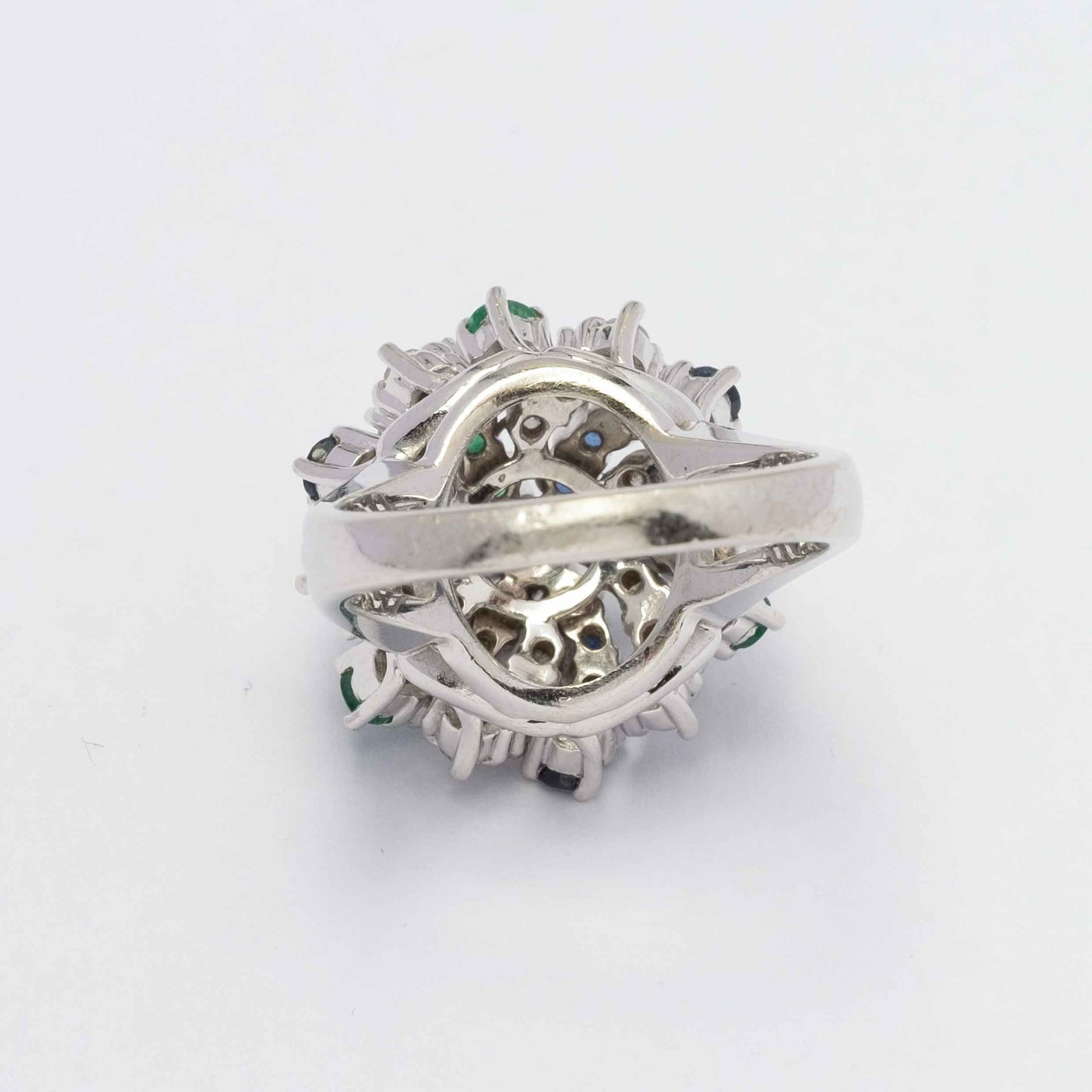Vintage dome shaped multicoloured ring