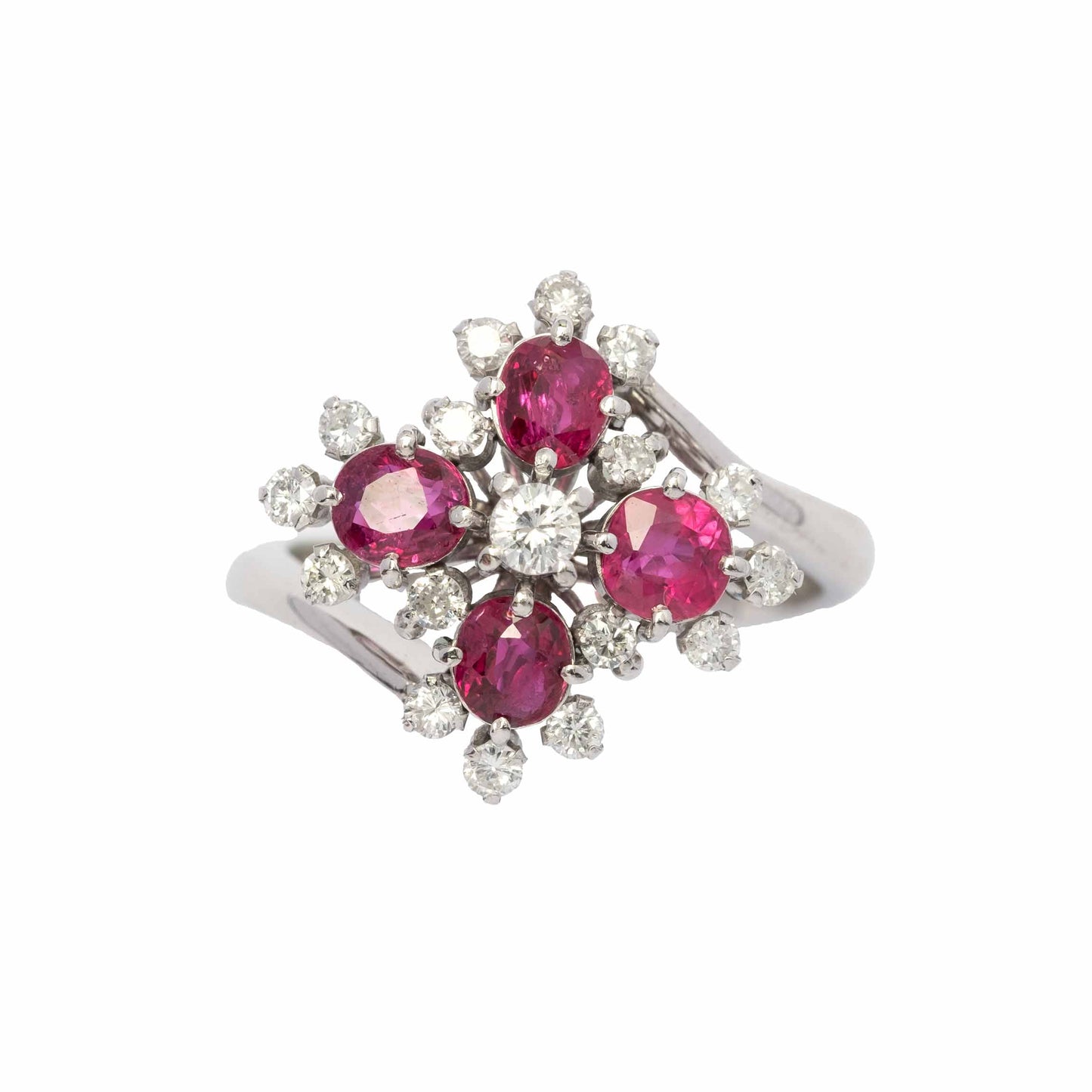 Vintage ruby and diamond ring