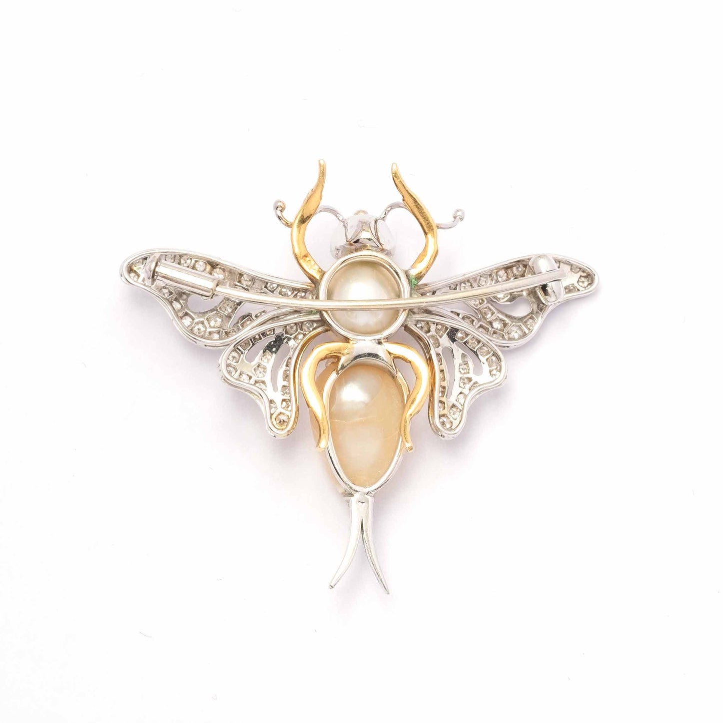 Vintage Butterfly Brooch with pearls and diamonds