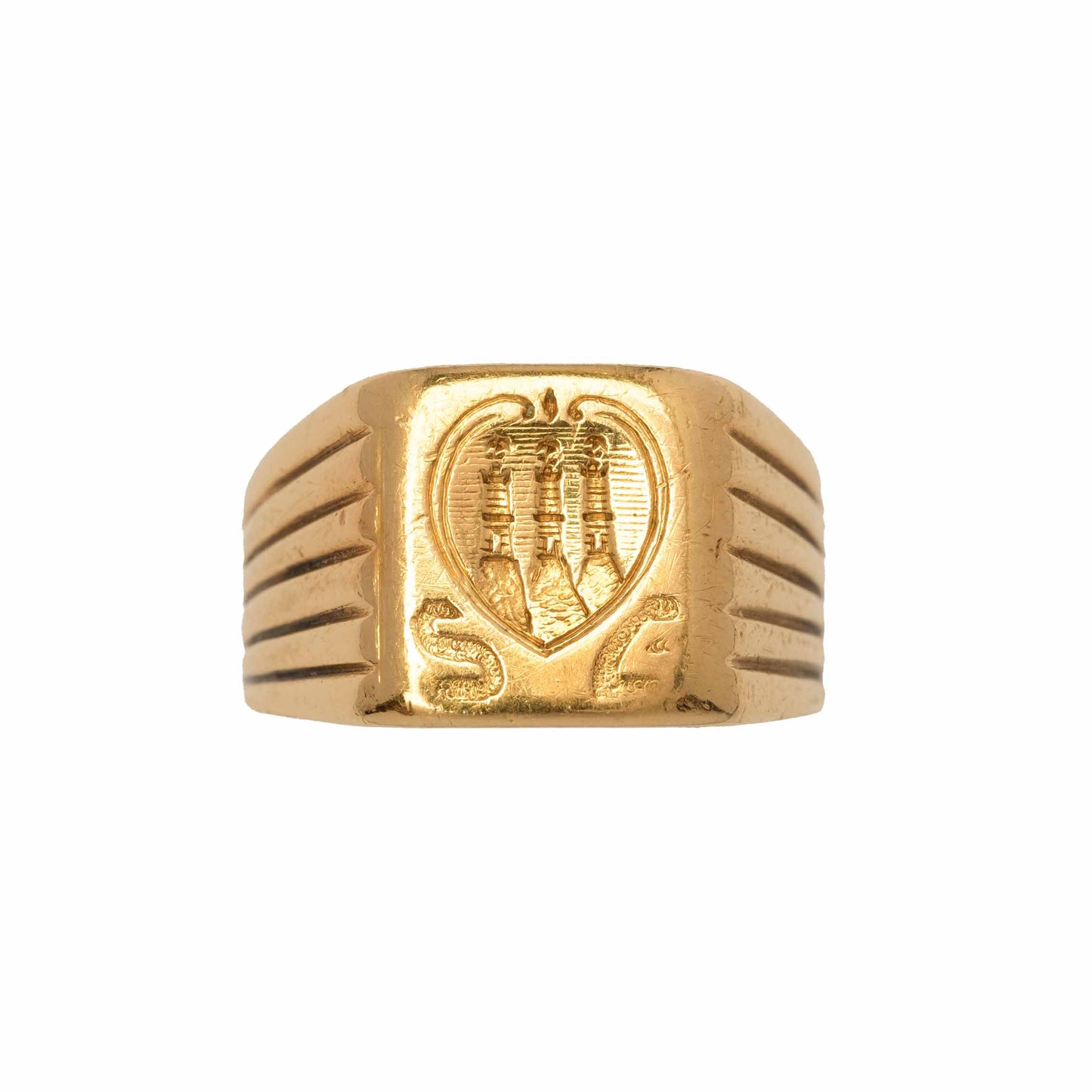 Vintage gold signet ring San Marino