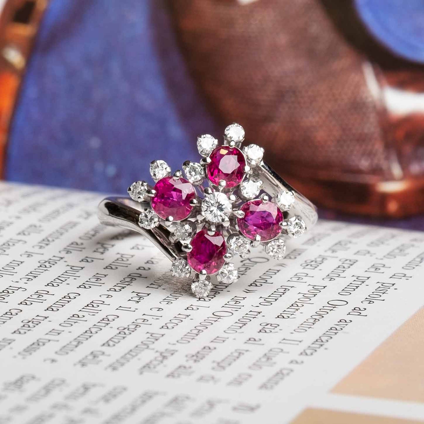 Vintage ruby and diamond ring