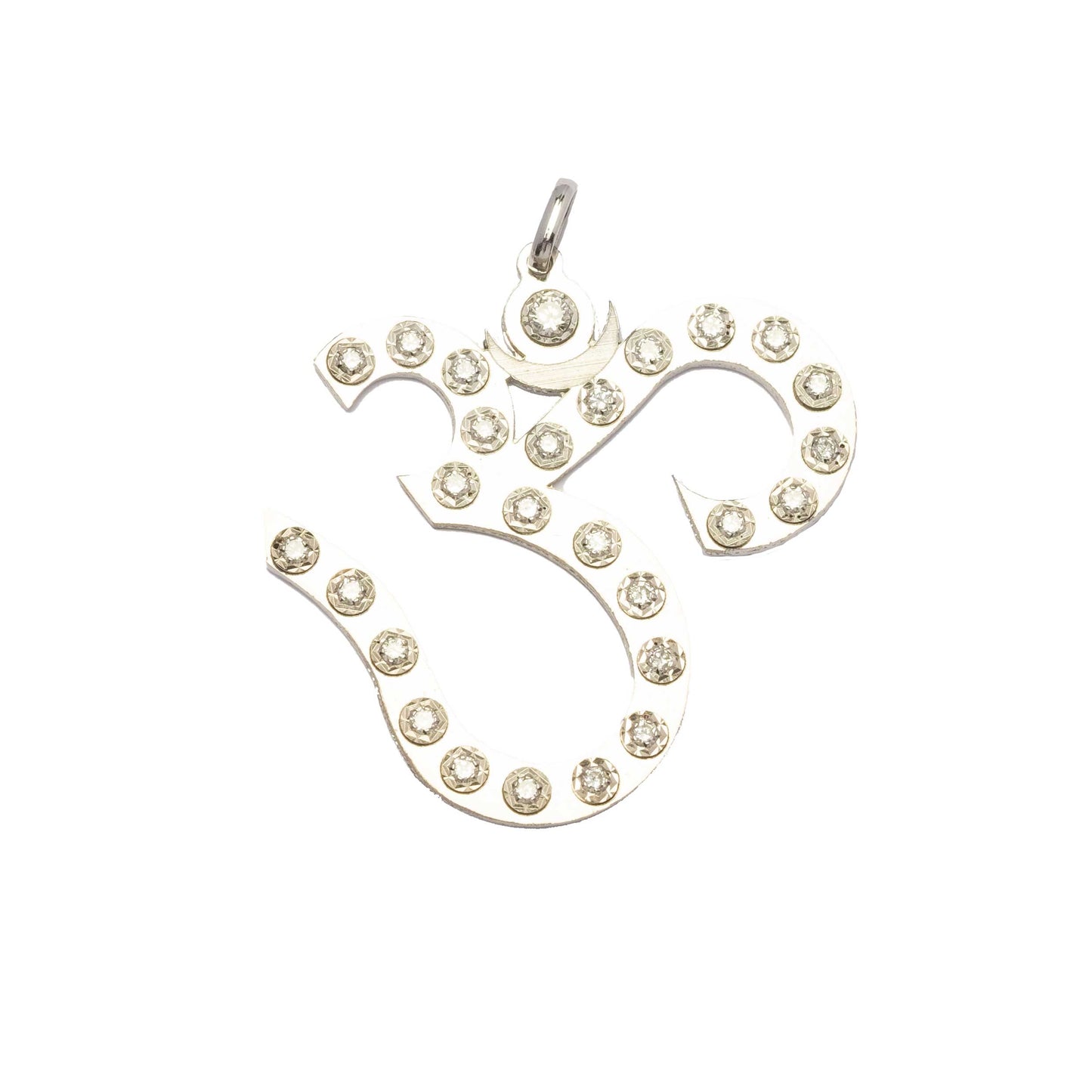 Hindu symbol pendant in gold and diamonds