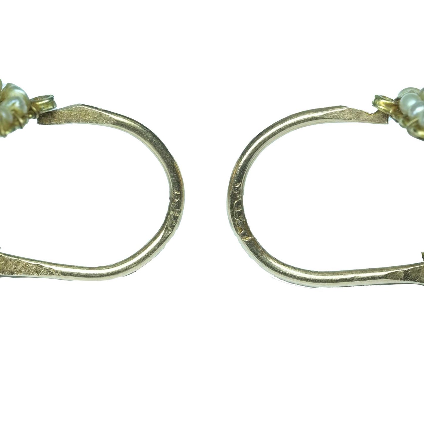 Antique Sicilian Earrings With Natural pearls
