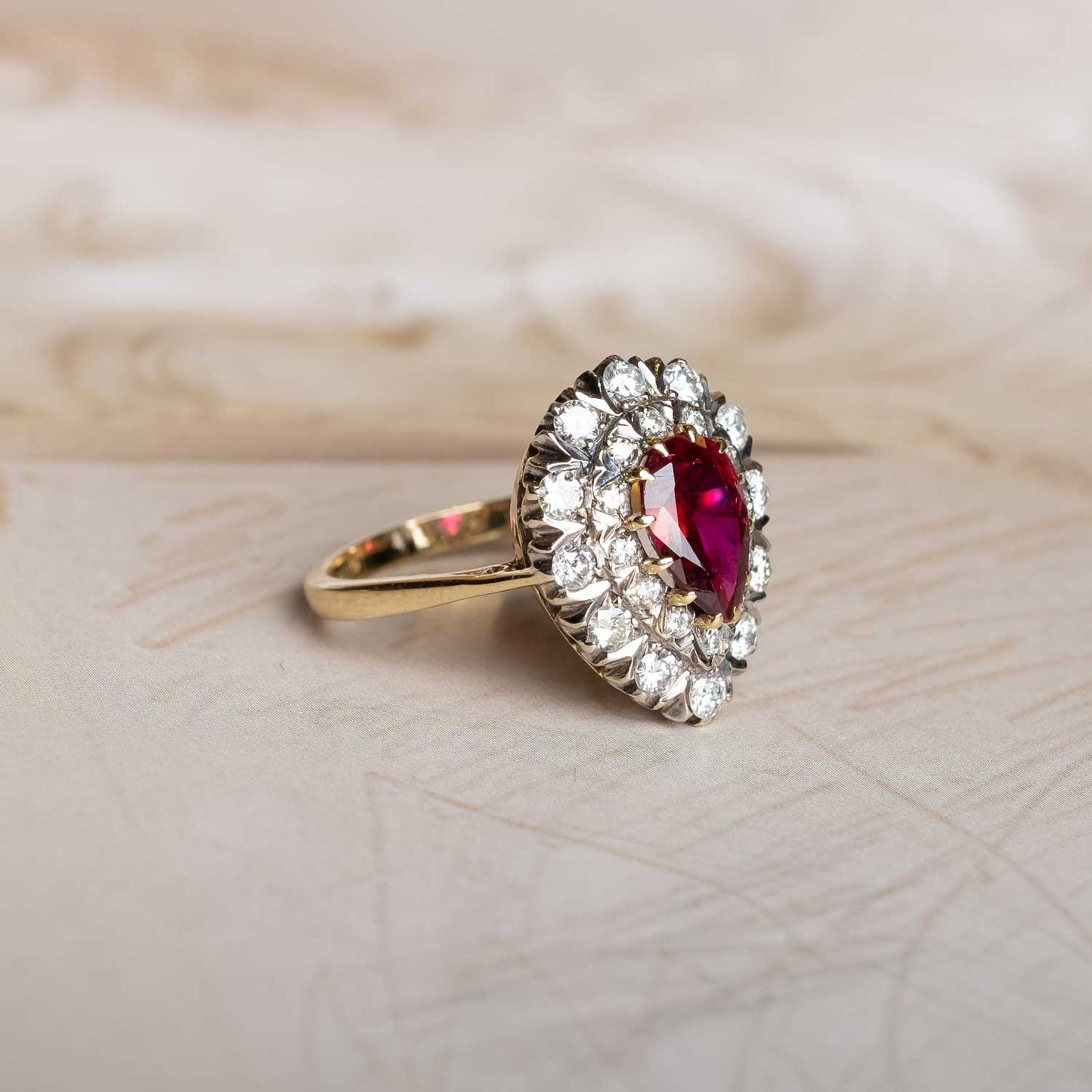 Ruby and diamonds Vintage ring