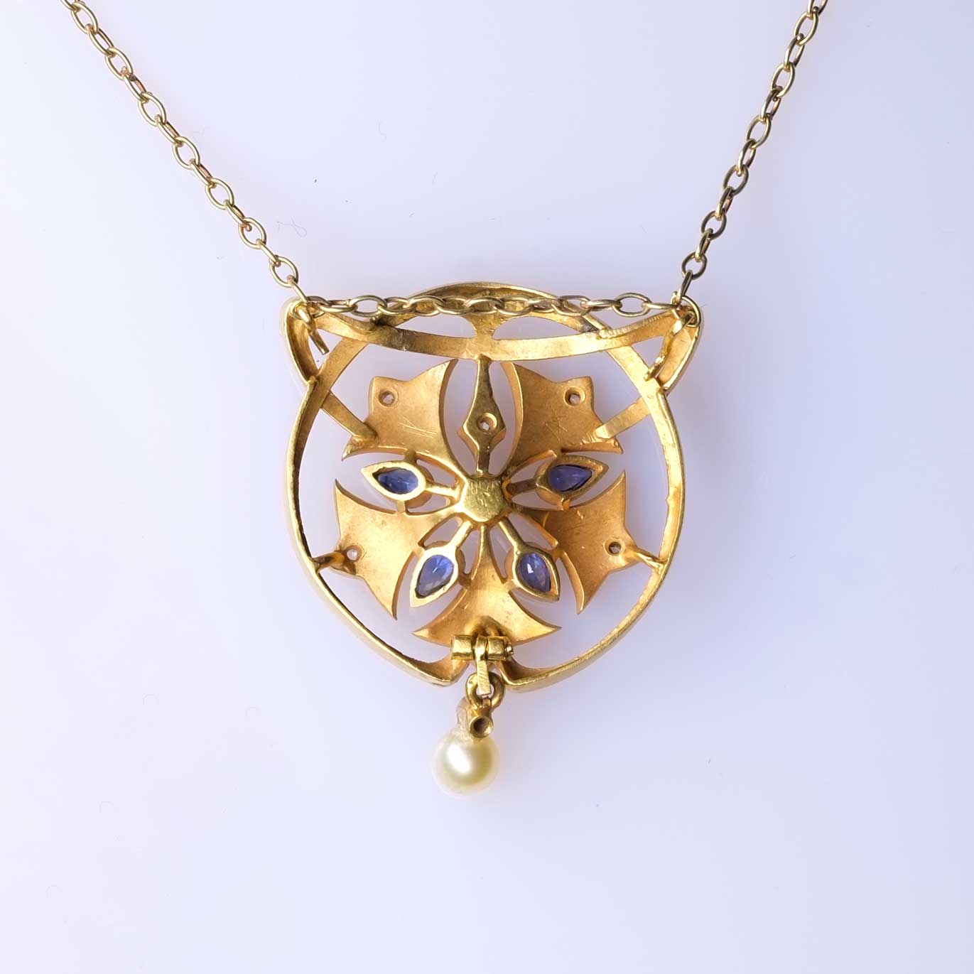 Art Nouveau Enamels & Sapphires Necklace