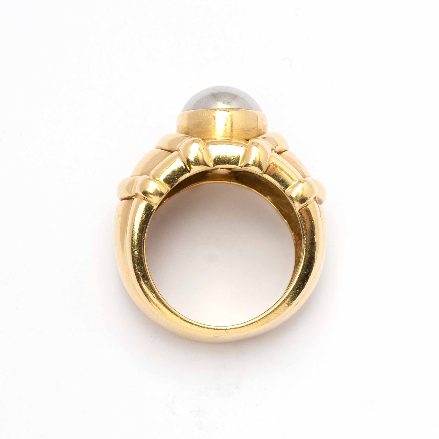 Vintage Piaget Wide Band Ring in 18kt Gold with Hematite – Year 1991