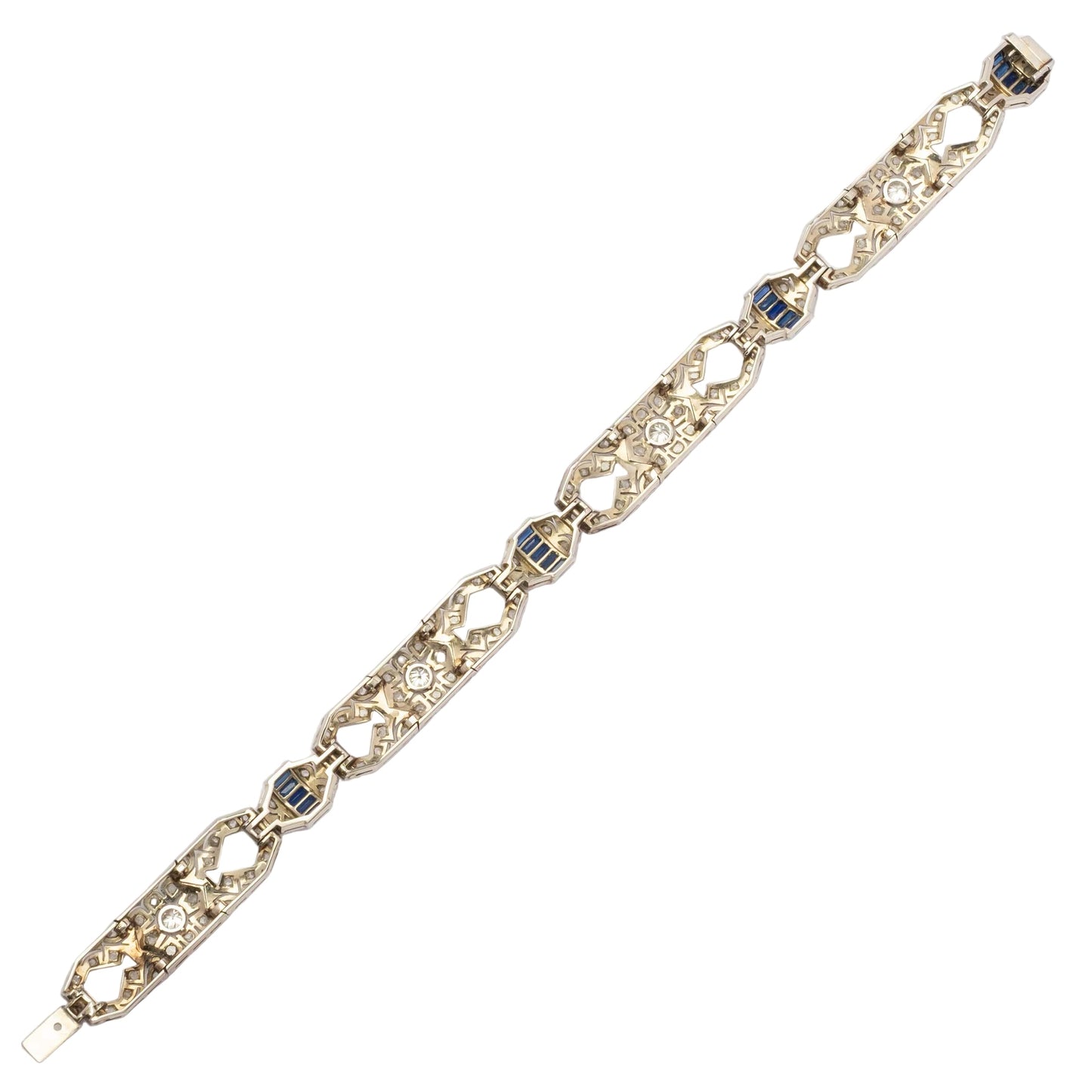 Art Deco Bracelet with Diamonds in 18ct white gold