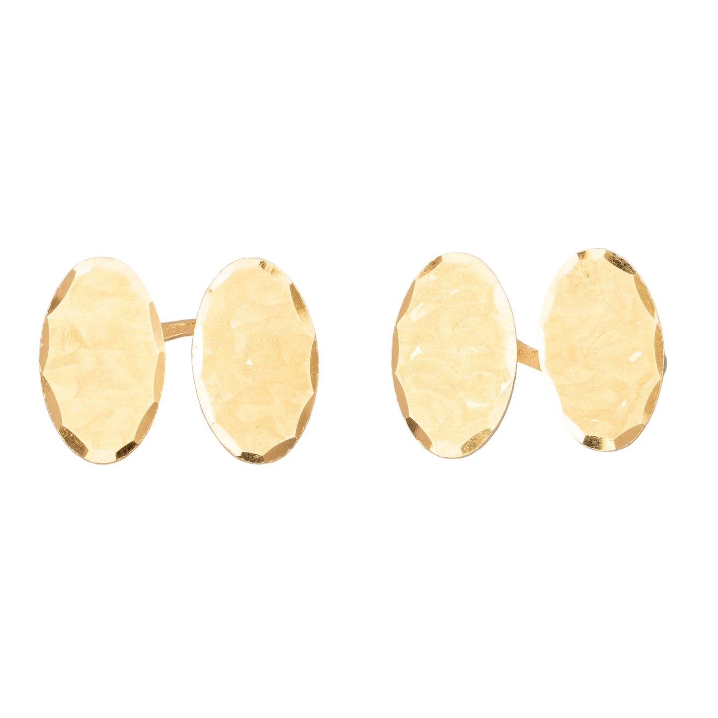 1960s Vintage 18ct Gold Oval Cufflinks