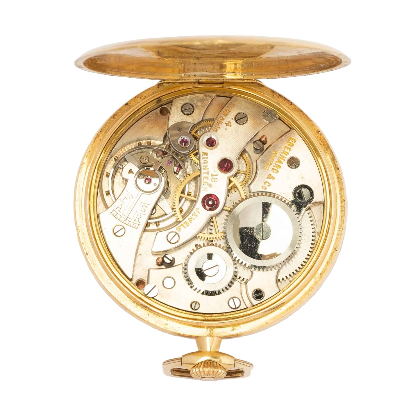 Eberhard & Co. Pocket Watch in 18ct Gold with Rare Mother-of-Pearl Dial – Art Déco, 1930