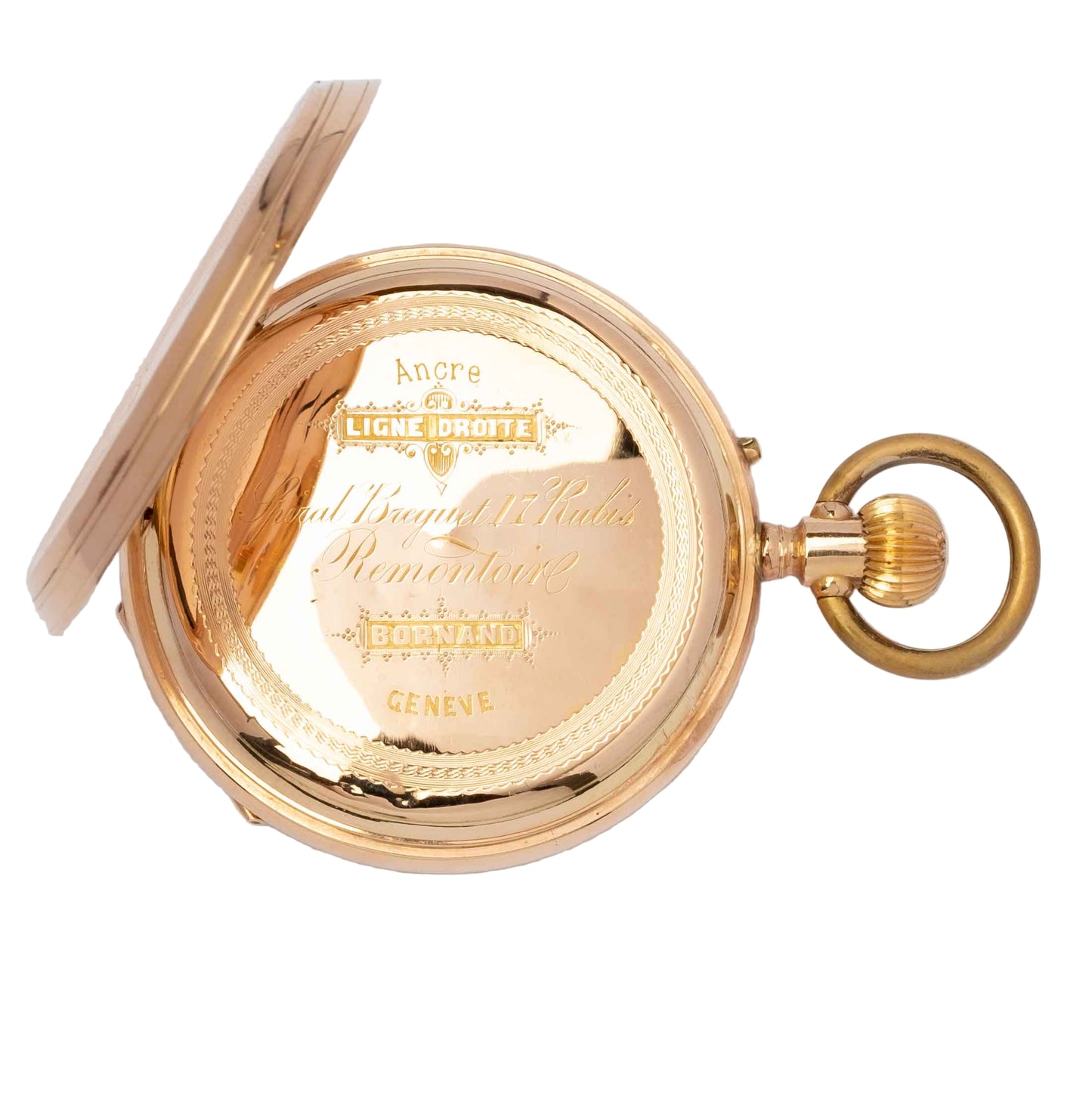 Bornand Genève Pocket Watch in 14kt Gold – Manual Wind with Breguet Hairspring, Late 19th Century