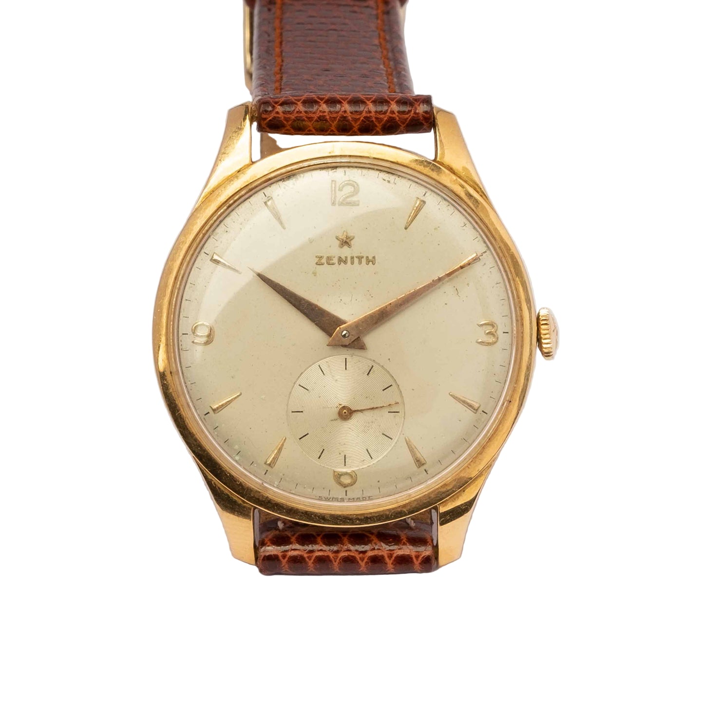 Zenith 18ct Gold Wristwatch – Manual Wind, Vintage 1970s