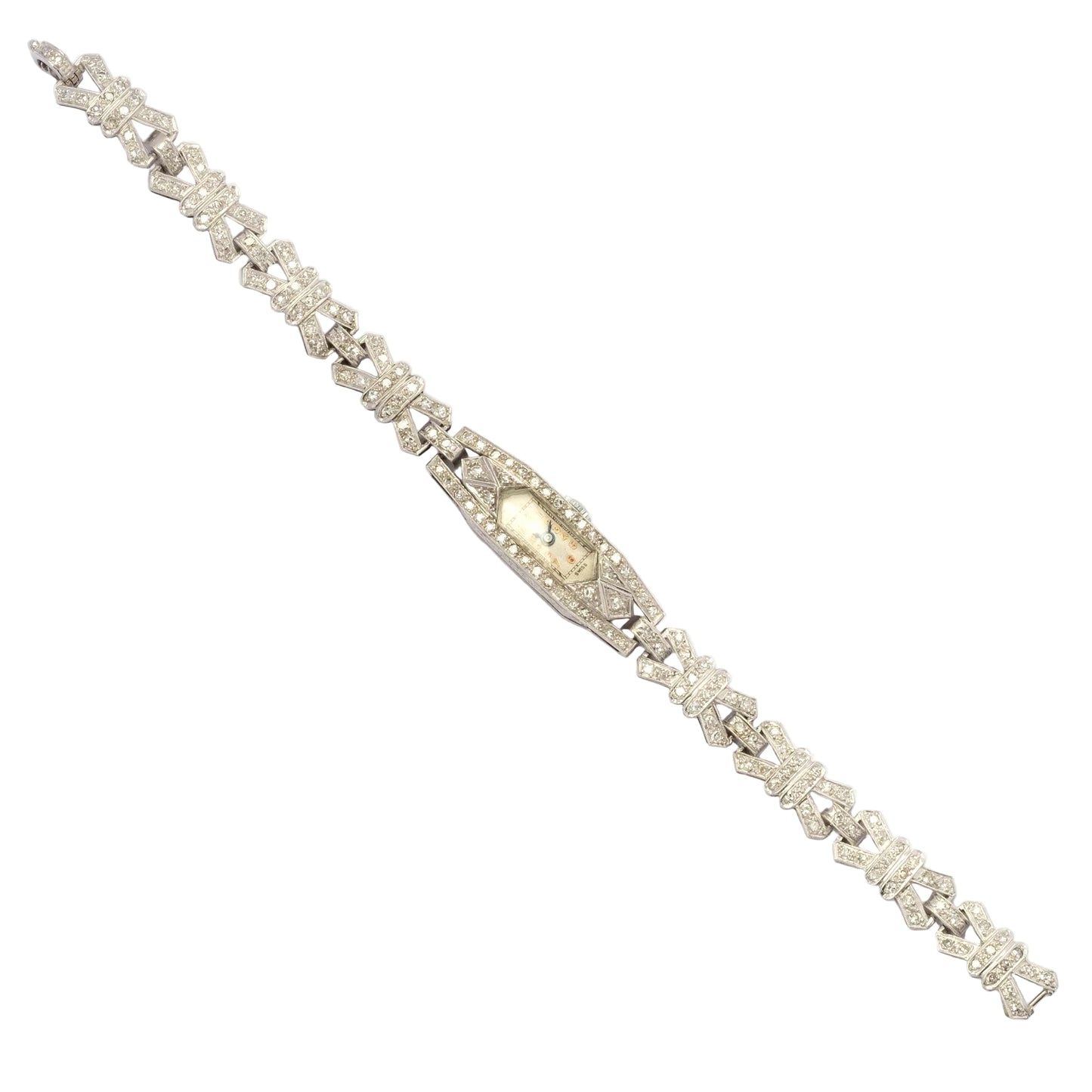 Art Déco Platinum and Diamond Bracelet Watch – 1930s