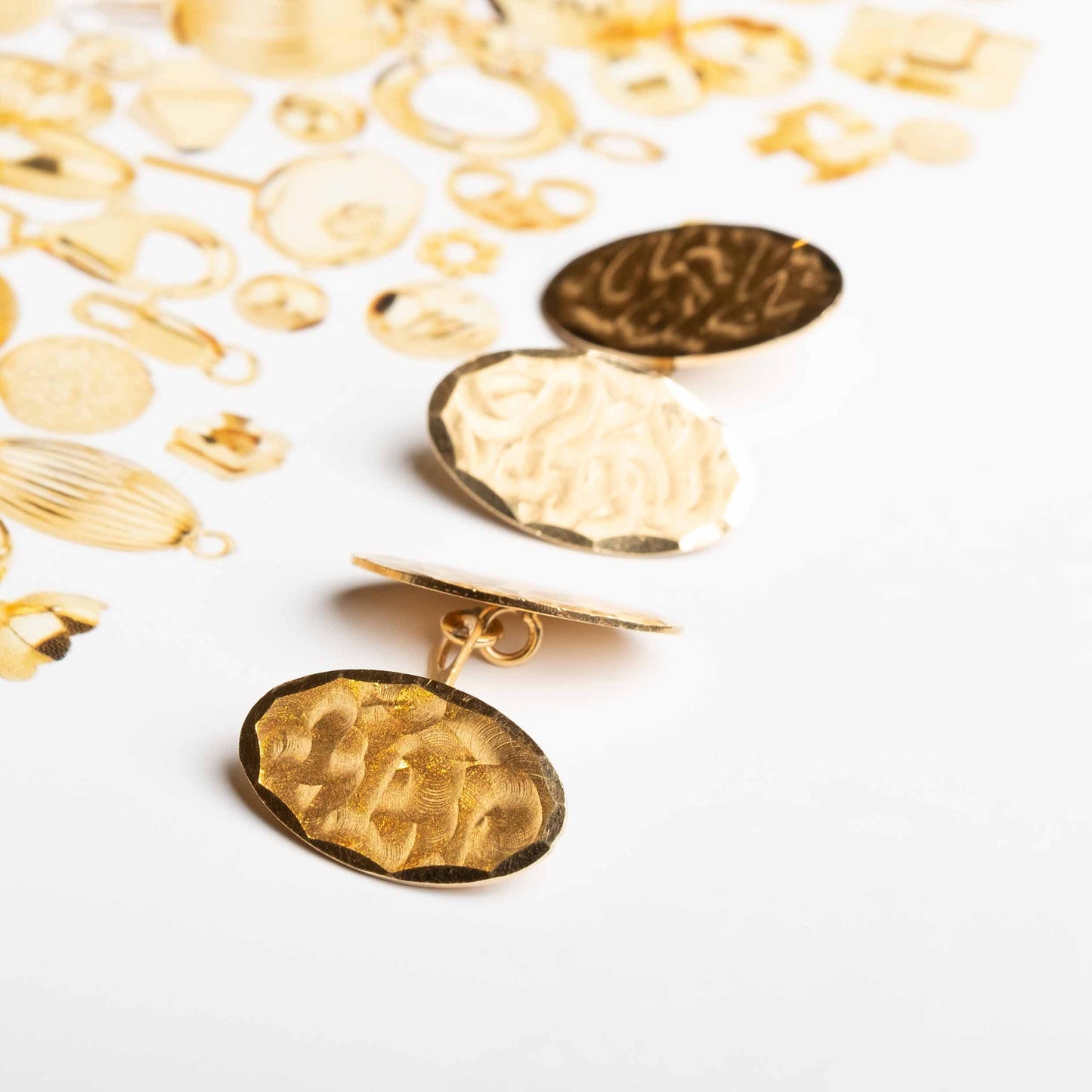 1960s Vintage 18ct Gold Oval Cufflinks