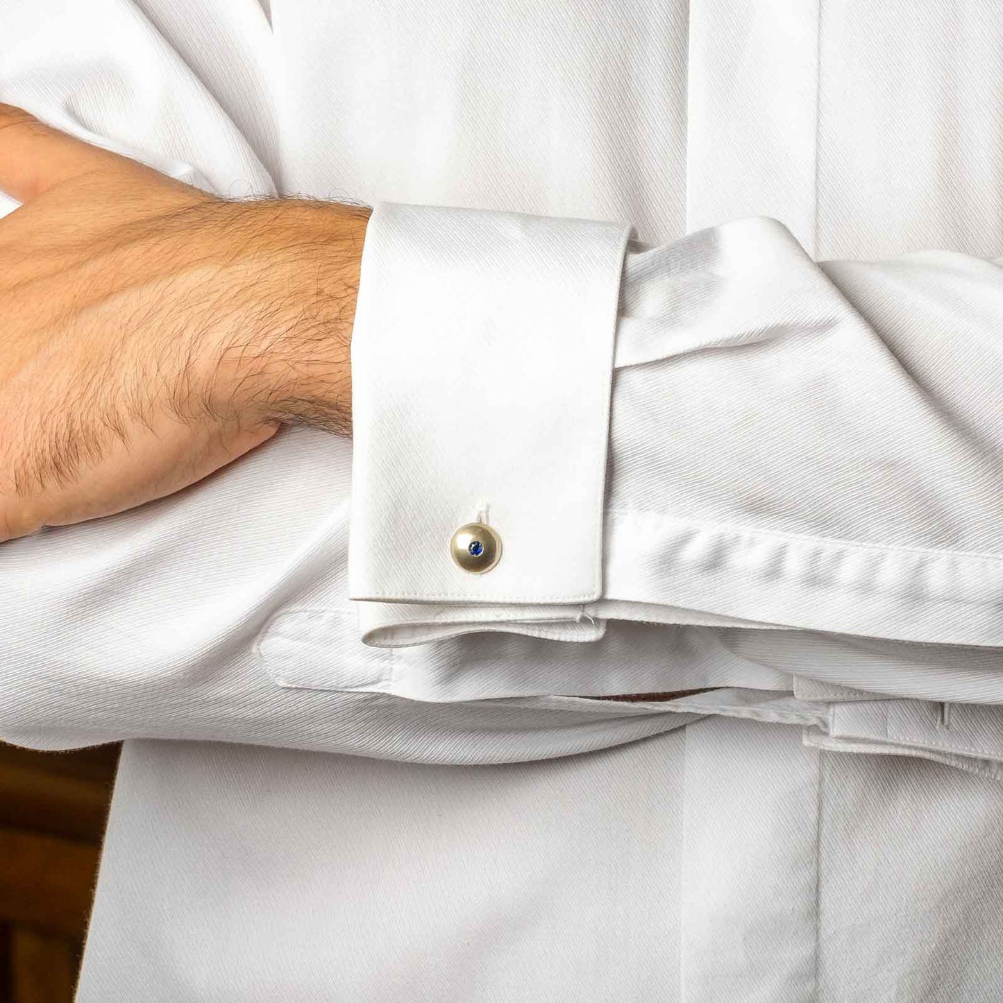 Art Deco 9ct Gold Double Cufflinks with Buttons – Day & Night, 1930s