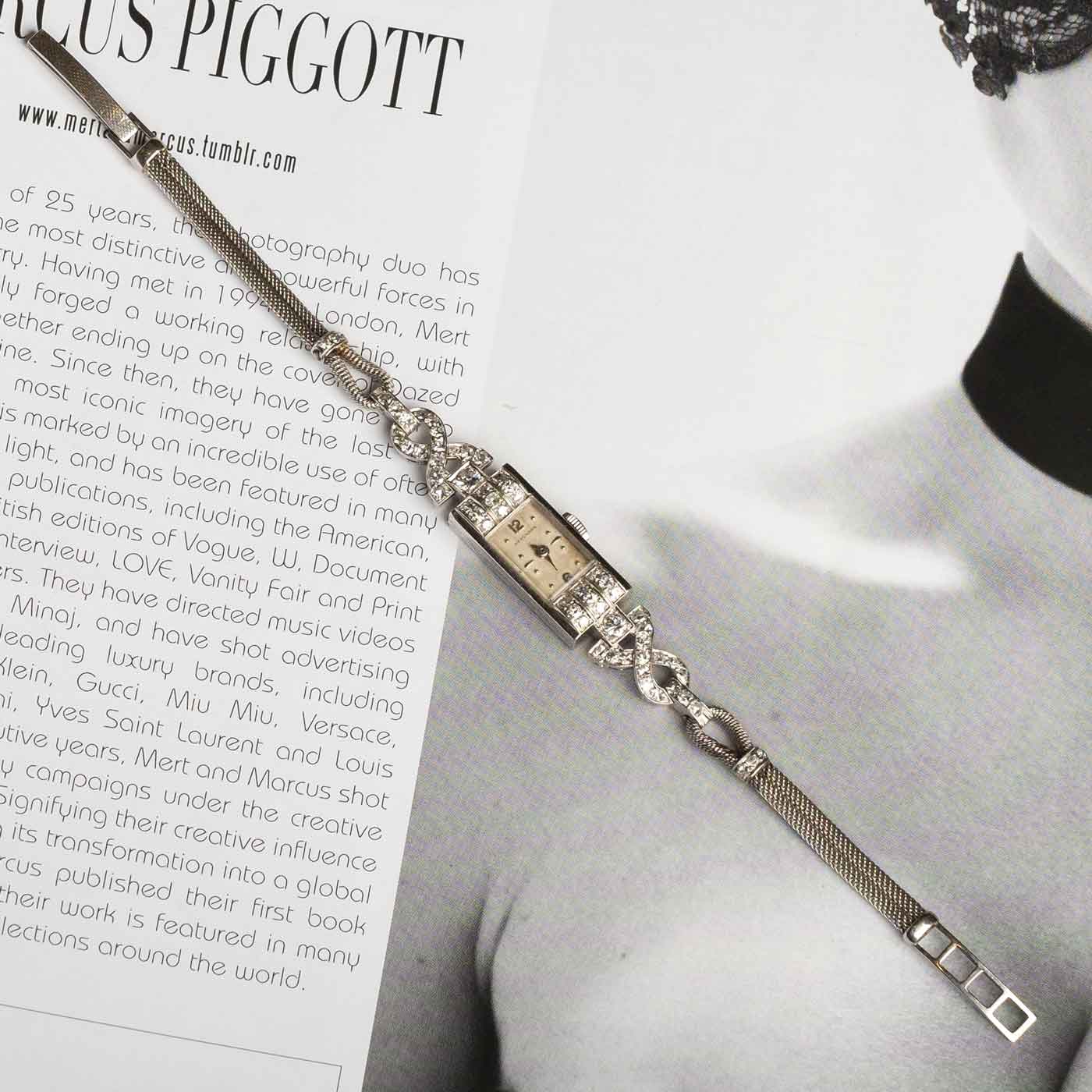 Art Déco Ladies’ Watch in Platinum with Diamonds – 1920s/30s