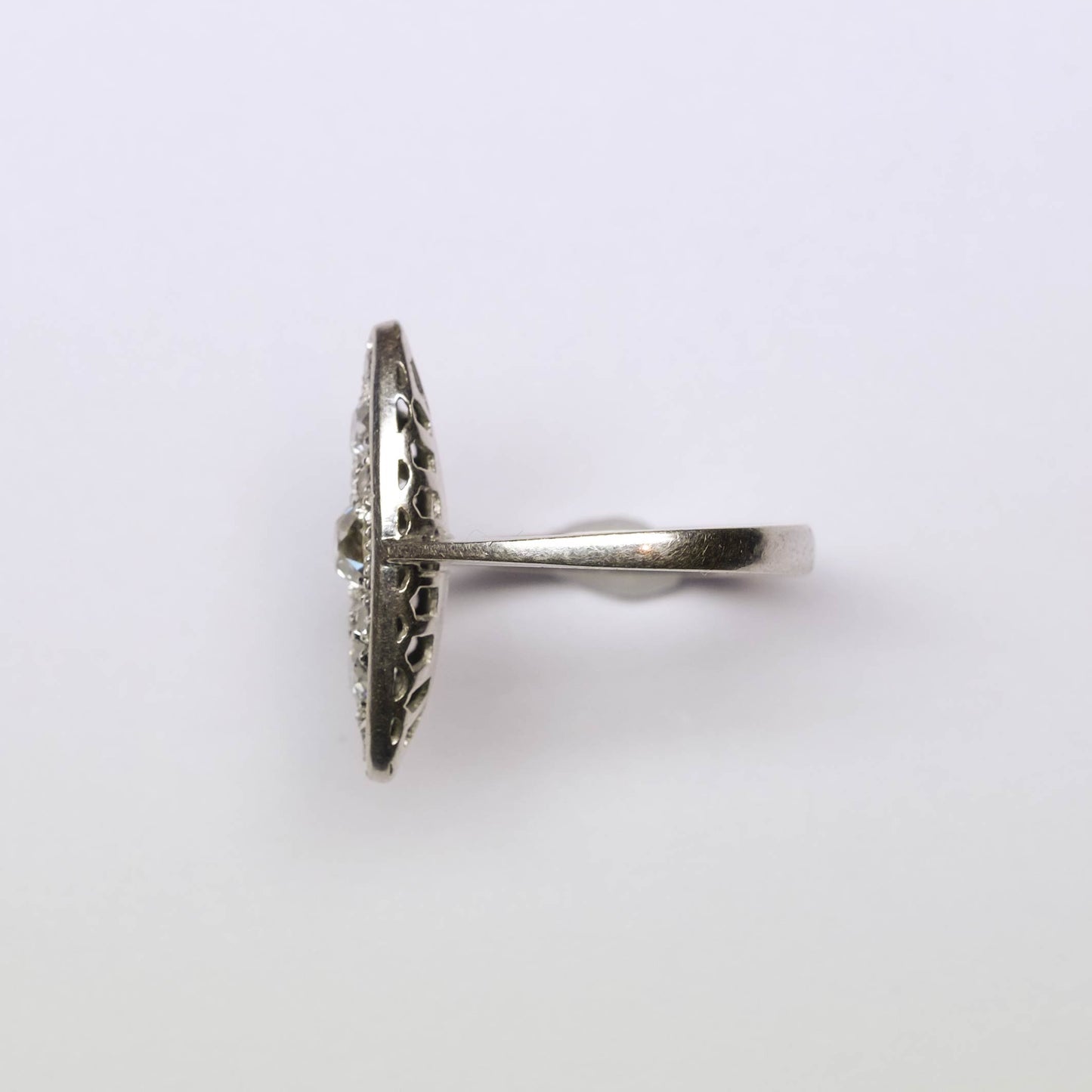 Marquise Ring with Old Cut Diamonds