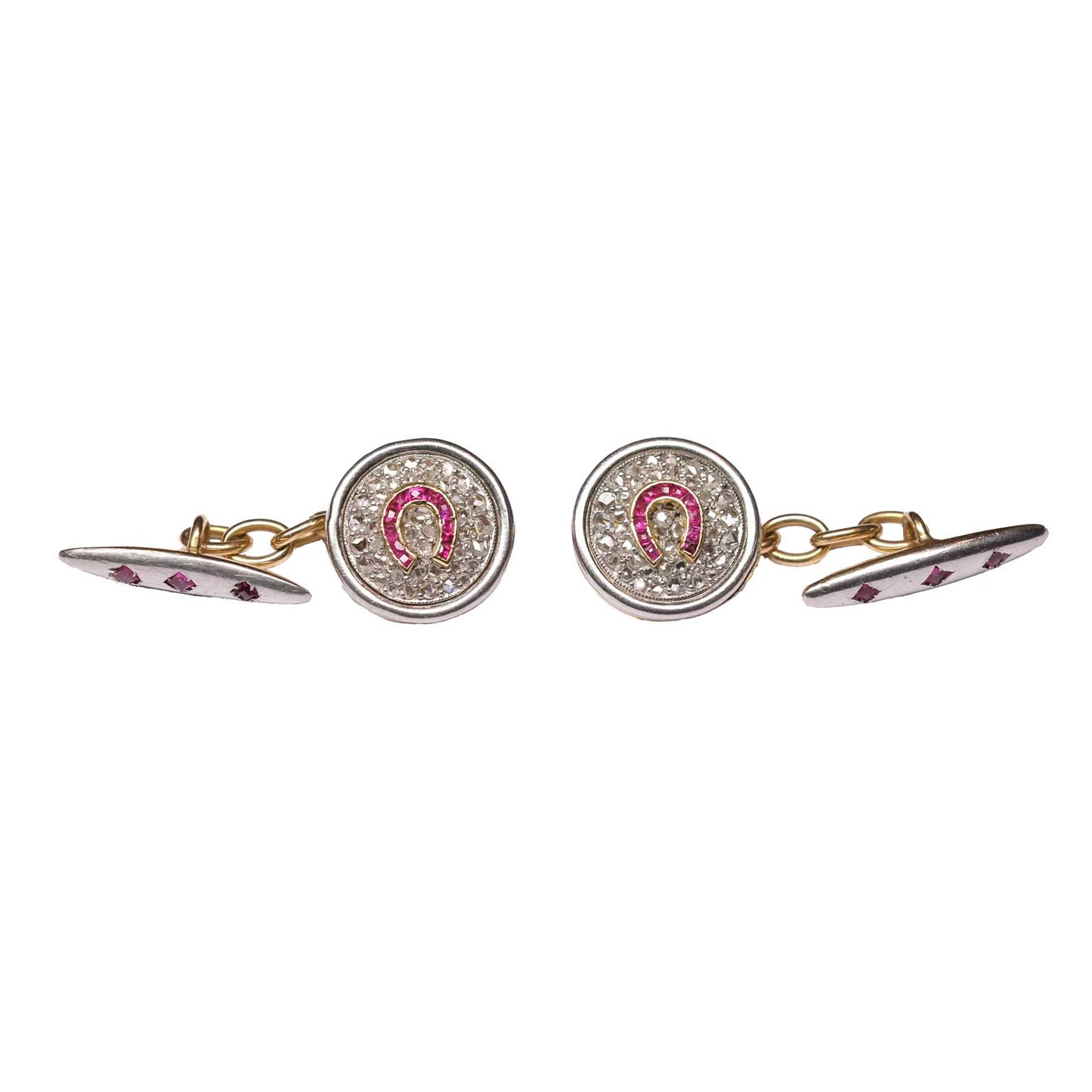 Art Deco Diamonds & Rubies Cufflinks