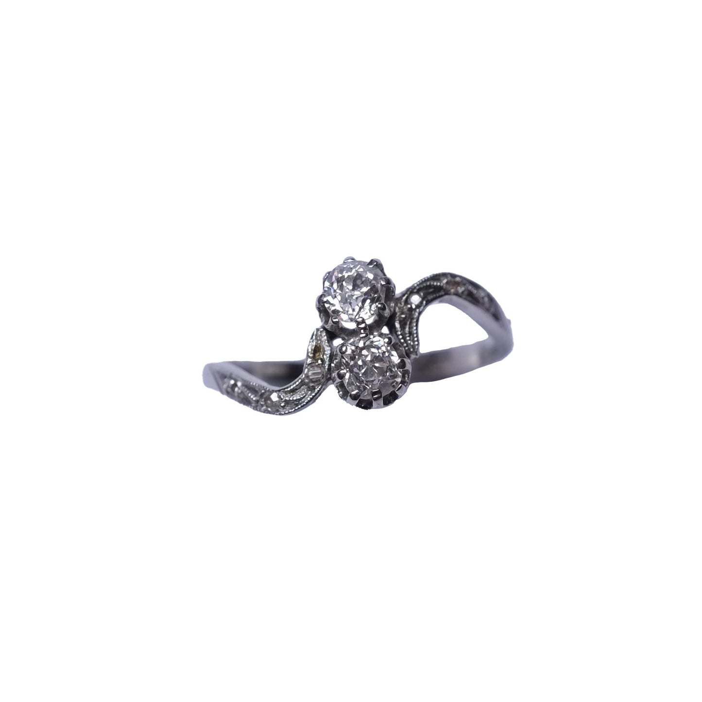 Deco Ring with Old cut Diamonds