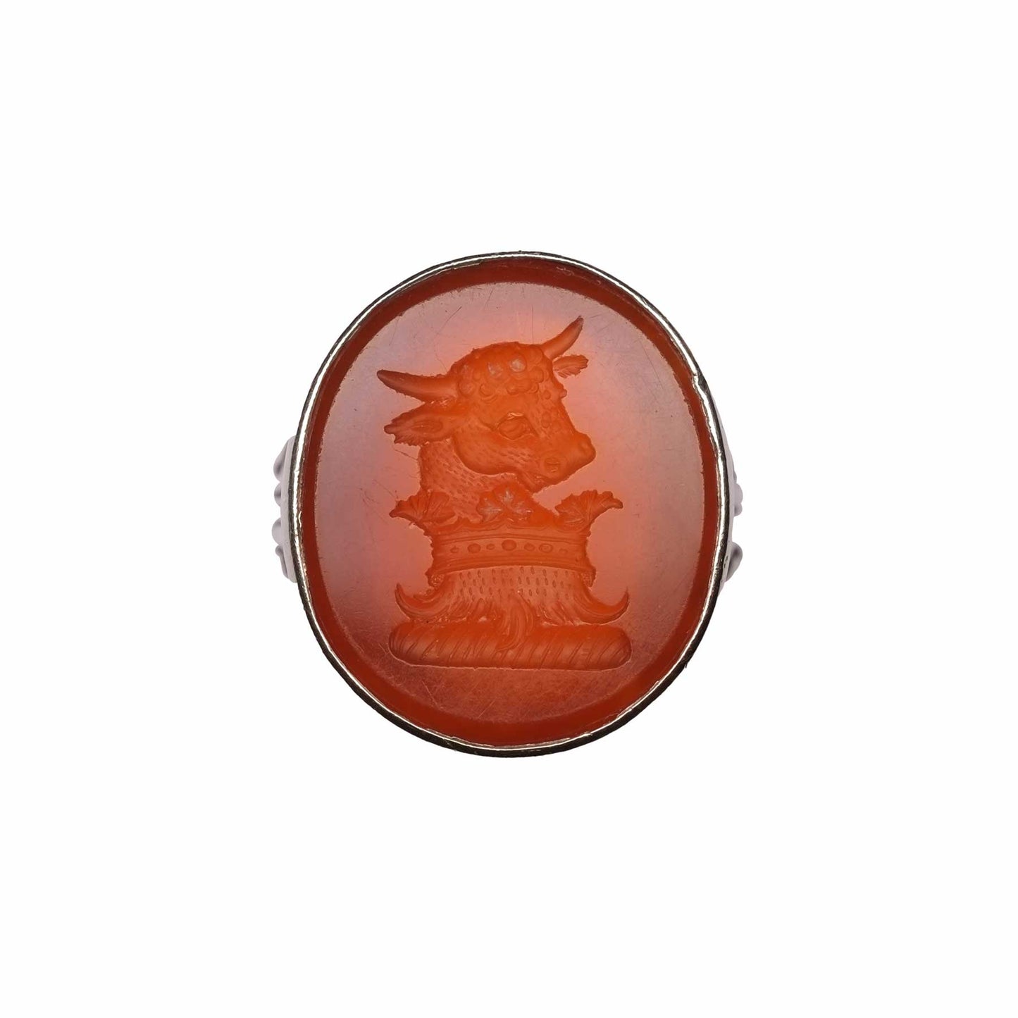 Carnelian Intaglio Silver Ring