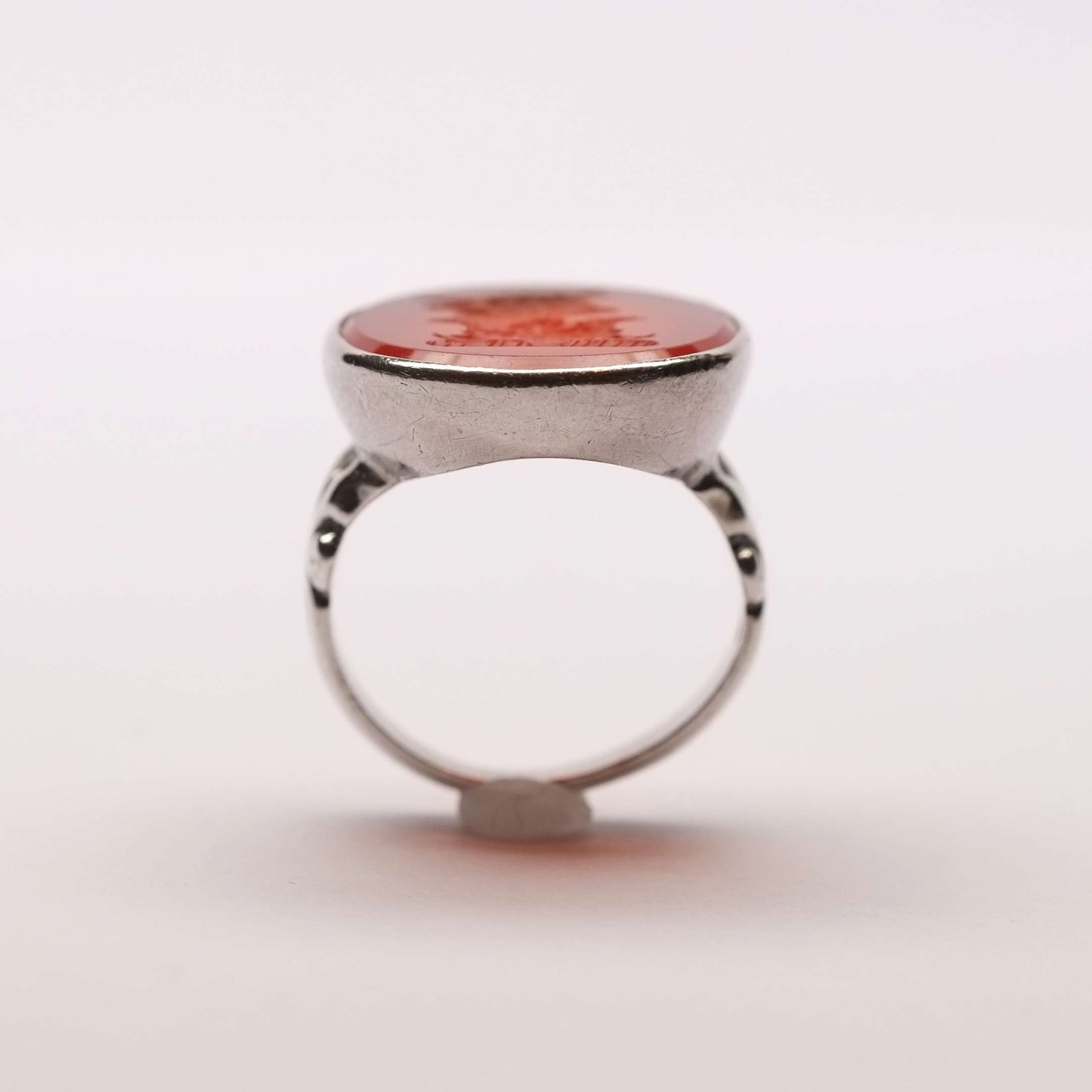 Carnelian Intaglio Silver Ring