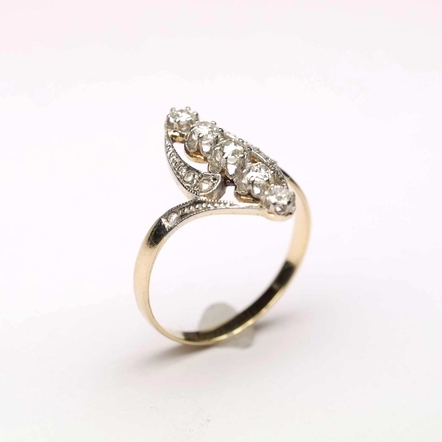 Art Nouveau Ring with Diamonds