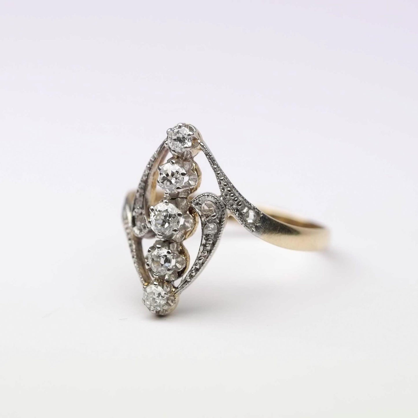 Art Nouveau Ring with Diamonds